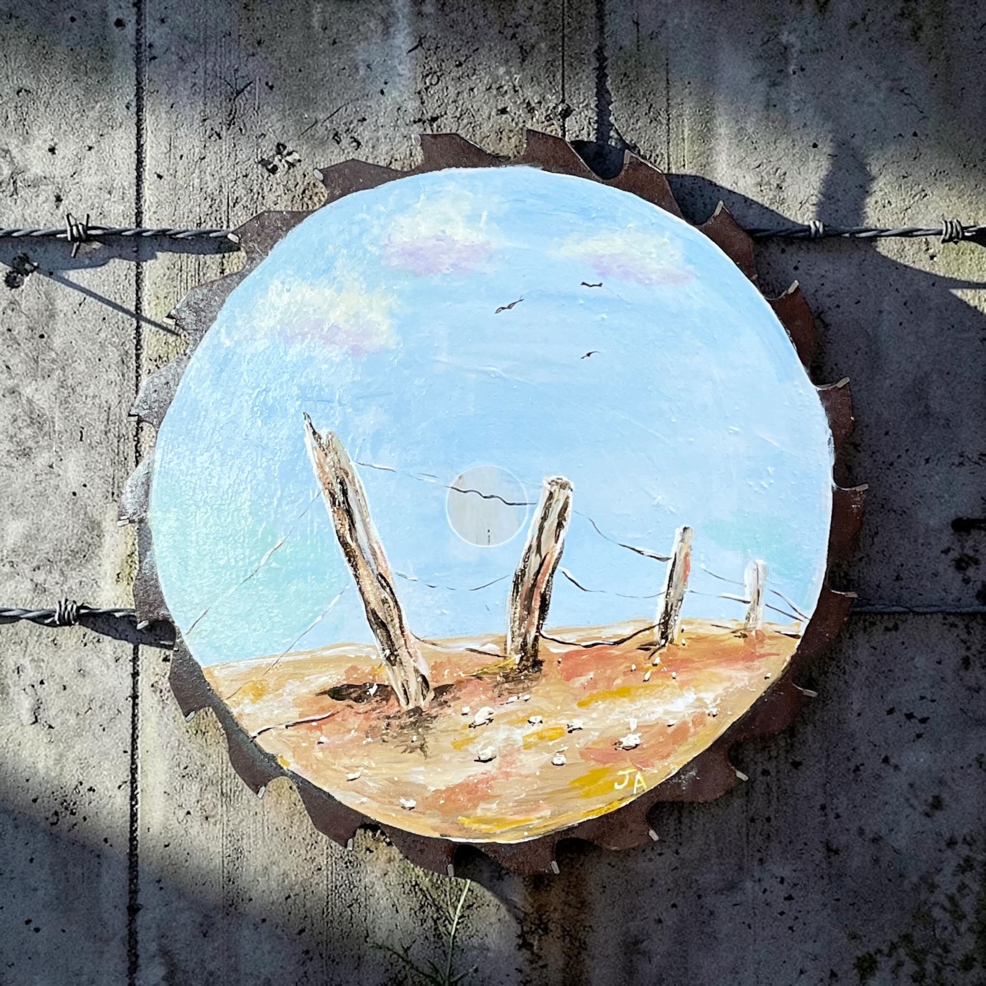 "ABANDONED" ~ Original Acrylic Painting by Julie Burton-Jones - Image 4
