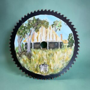 "HOMESTEAD HAPPINESS" ~ Original Acrylic Painting by Julie Burton-Jones