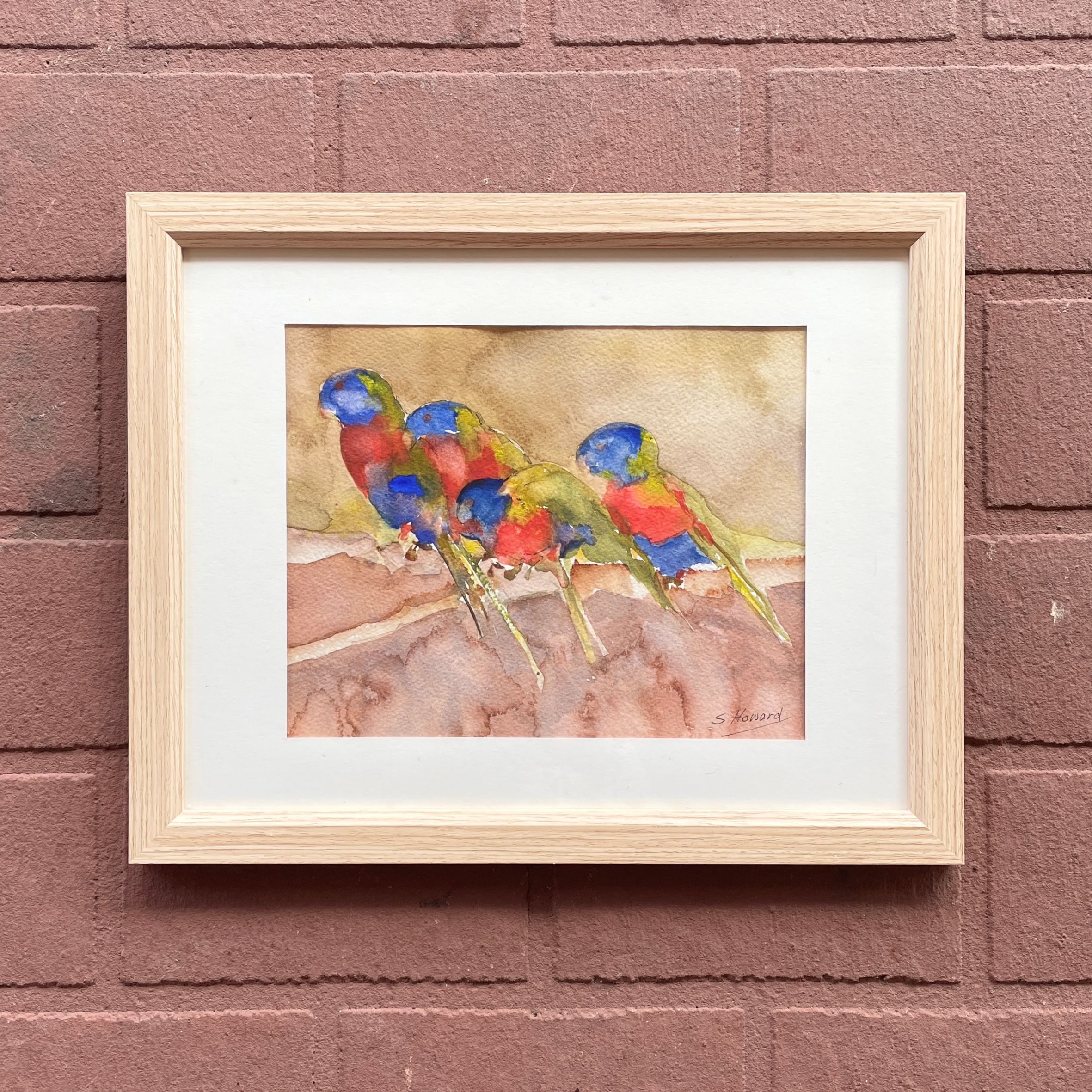 "LIVELY LORIKEETS" ~ Original Watercolour Painting by Sue Howard - Image 2