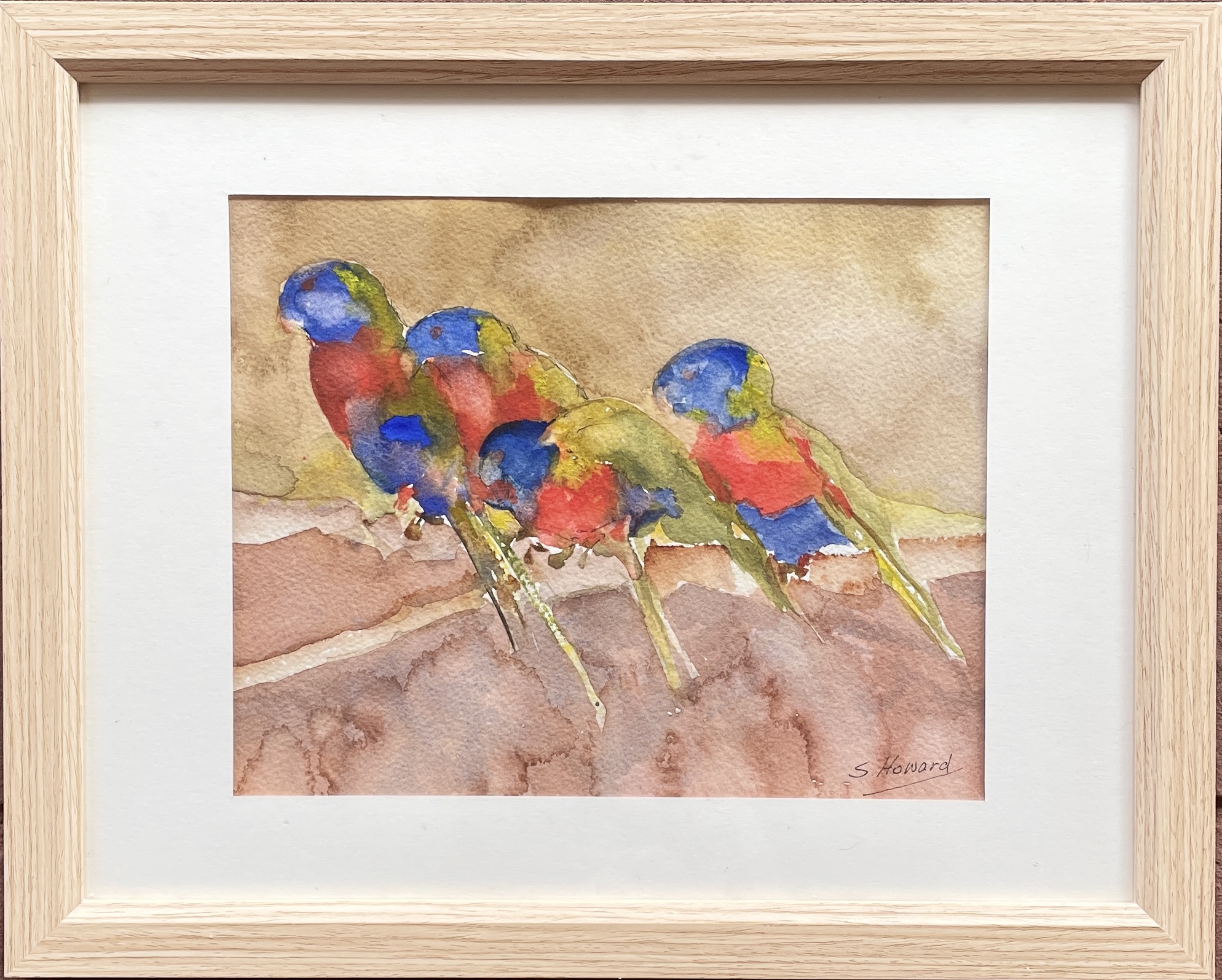 "LIVELY LORIKEETS" ~ Original Watercolour Painting by Sue Howard - Image 5
