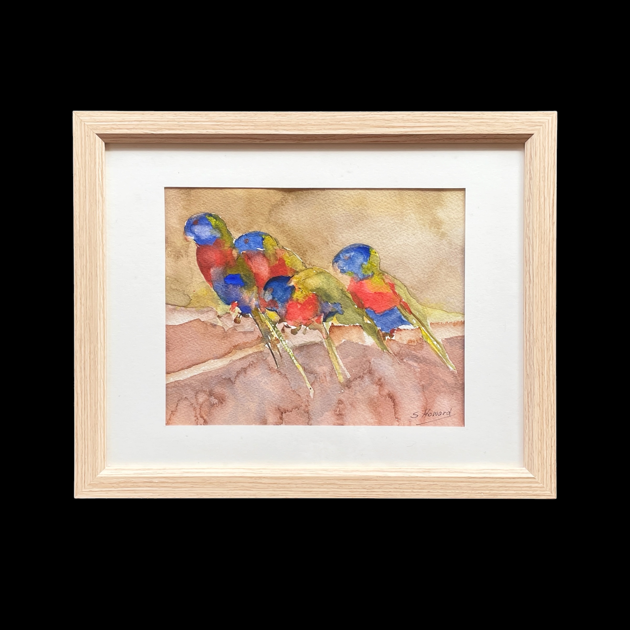 "LIVELY LORIKEETS" ~ Original Watercolour Painting by Sue Howard - Image 4