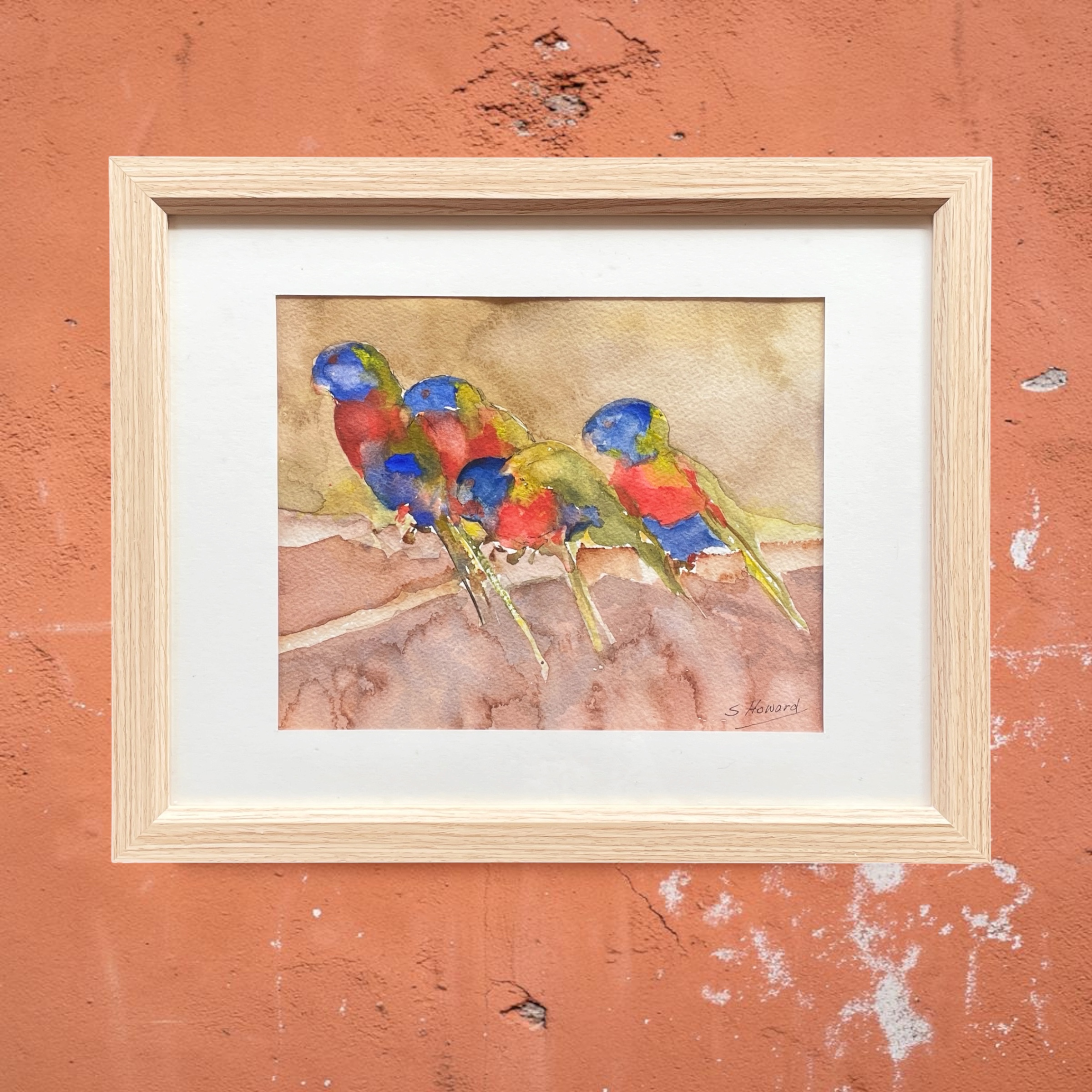 "LIVELY LORIKEETS" ~ Original Watercolour Painting by Sue Howard - Image 3