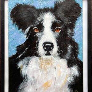 "SHEP THE DAWG" ~ Original Acrylic Painting by Julie Burton-Jones