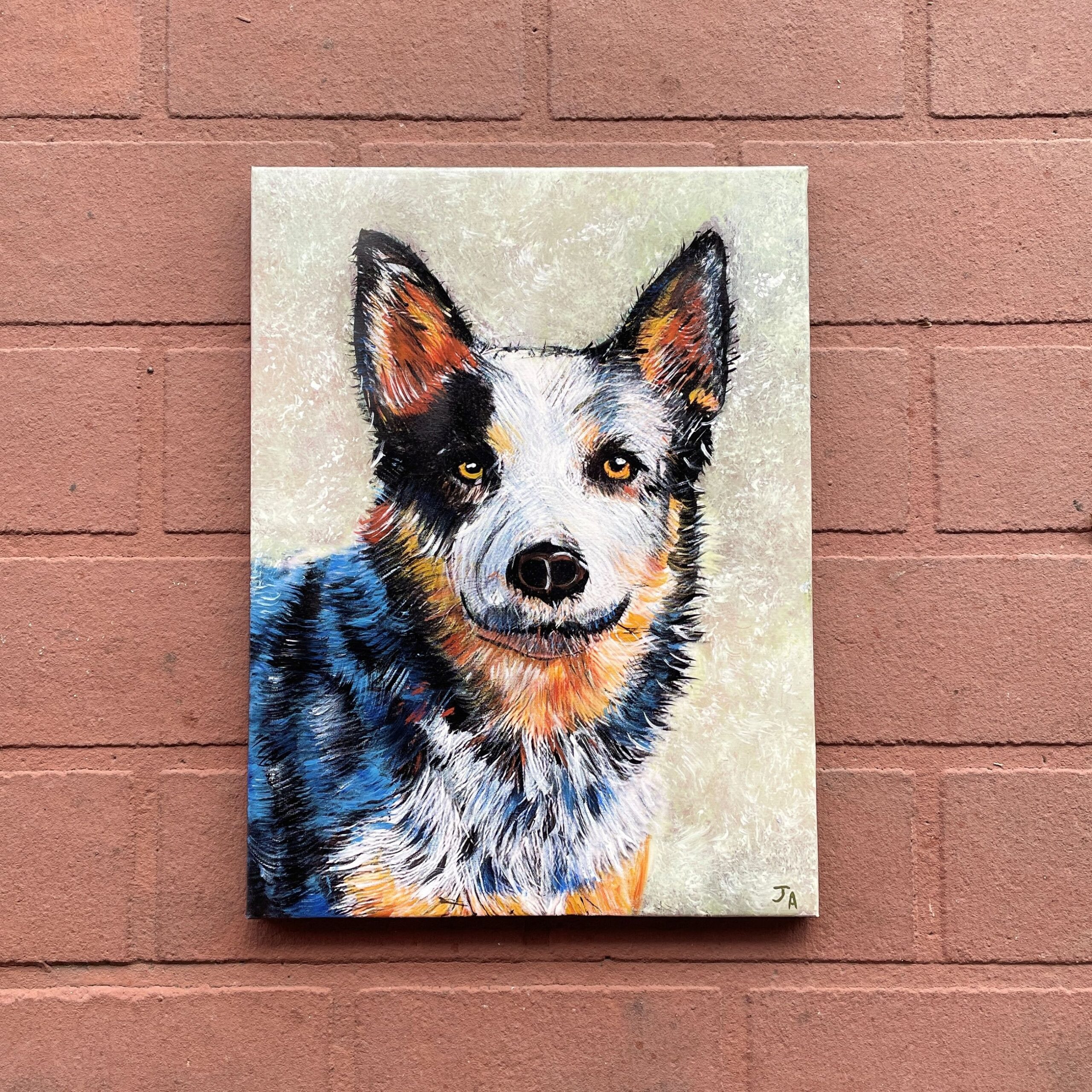 "MY MATE BLUE" ~ Original Acrylic Painting by Julie Burton-Jones - Image 2