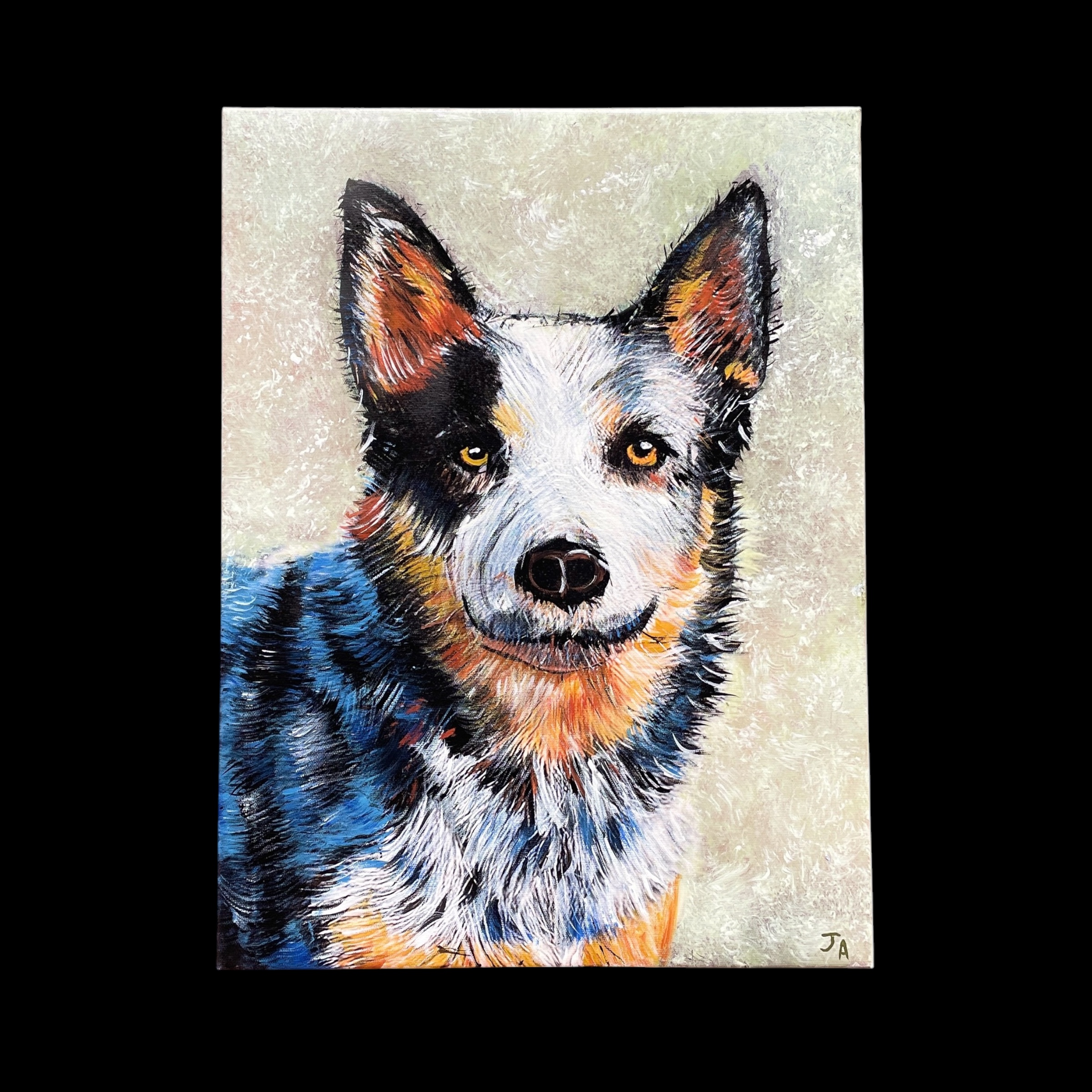 "MY MATE BLUE" ~ Original Acrylic Painting by Julie Burton-Jones - Image 5