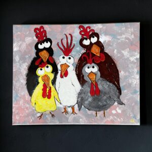 "ALL EYES UP" ~ Original Acrylic Painting by Julie Burton-Jones