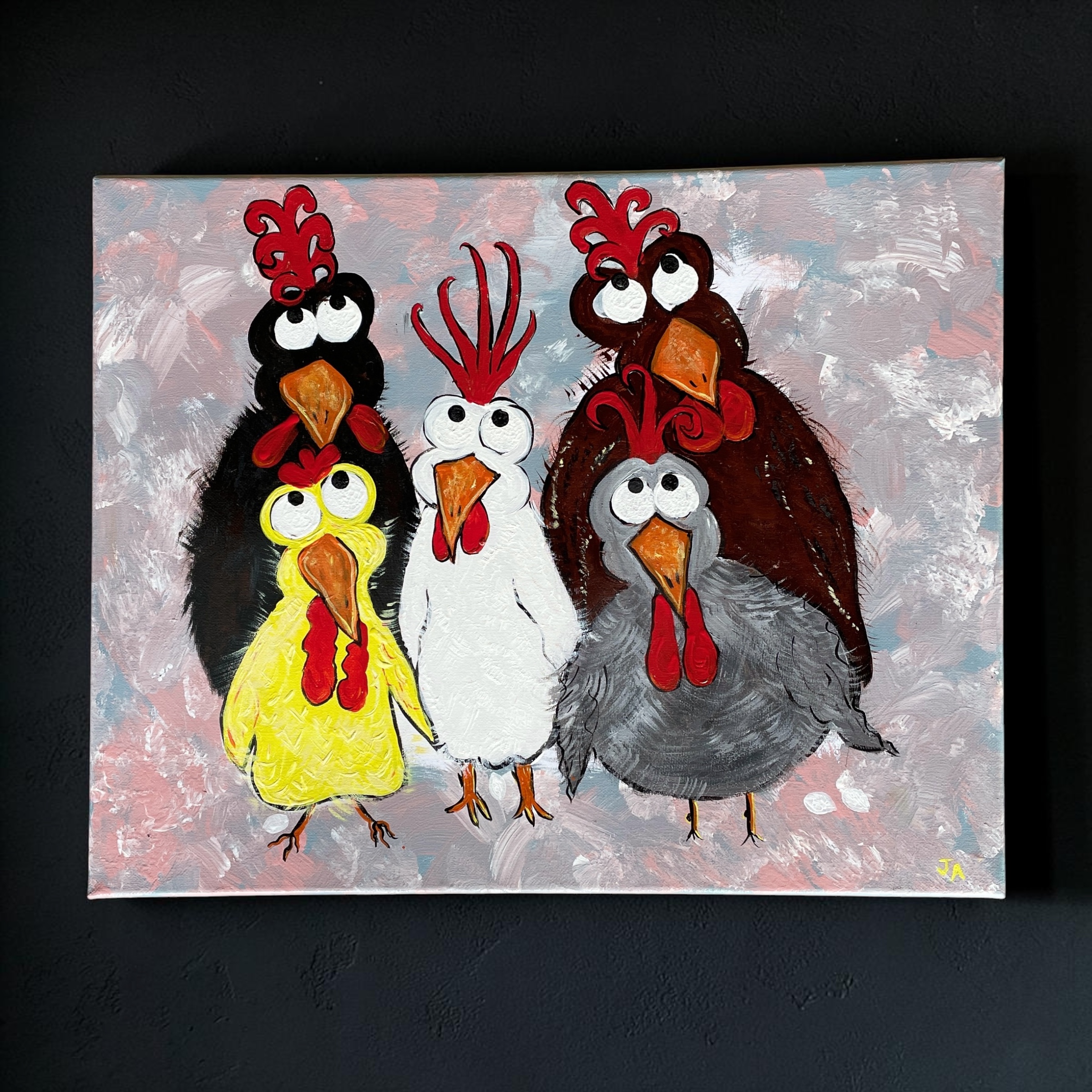 "ALL EYES UP" ~ Original Acrylic Painting by Julie Burton-Jones