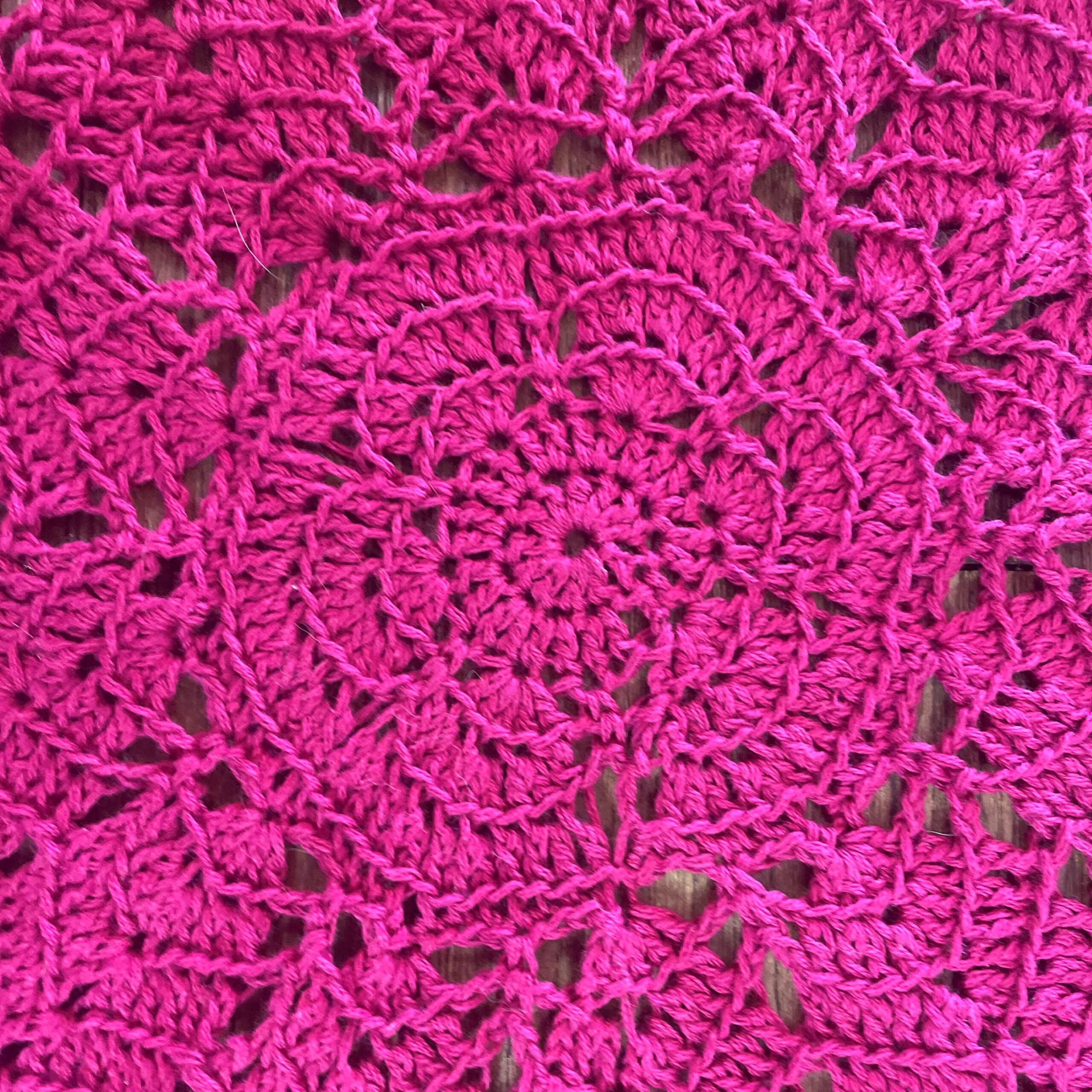 "CERISE EVERBLOOM" Crocheted Baby Shawl - Image 4