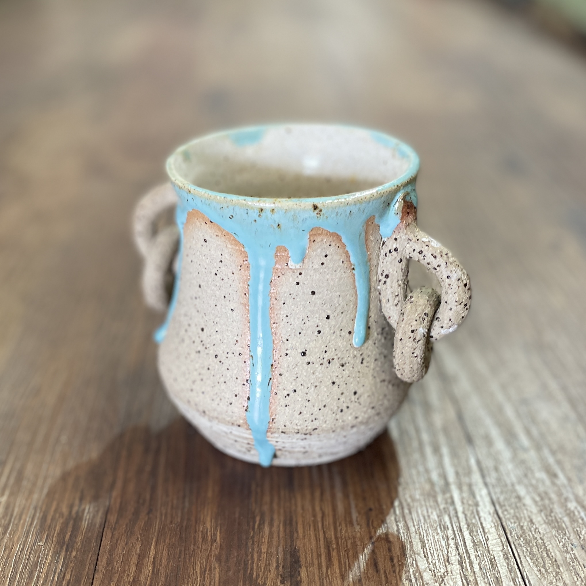 "RUSTIC CHAIN VASE" Hand Made Pottery by Deborah Dawkings - Image 2