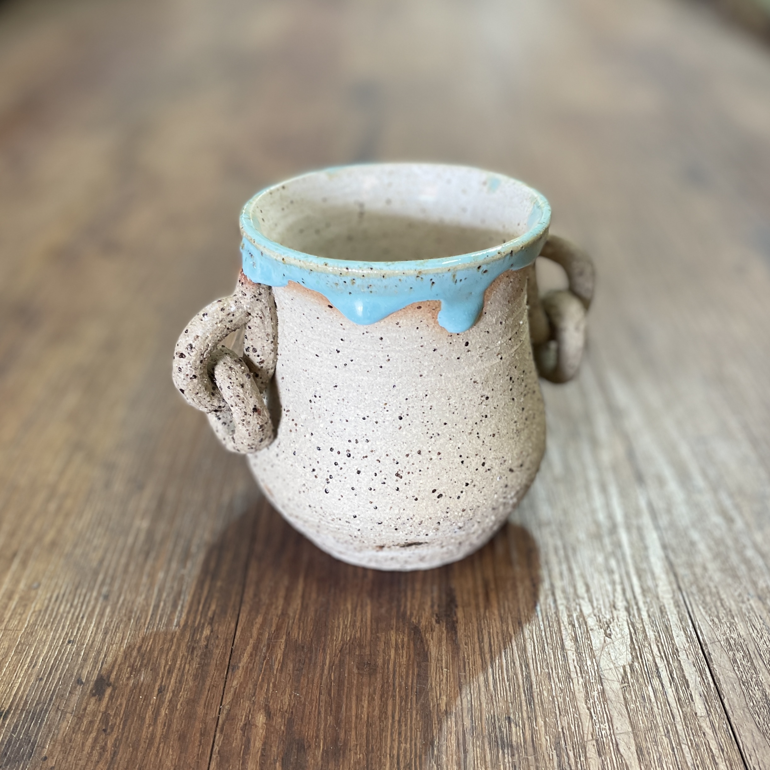 "RUSTIC CHAIN VASE" Hand Made Pottery by Deborah Dawkings - Image 3