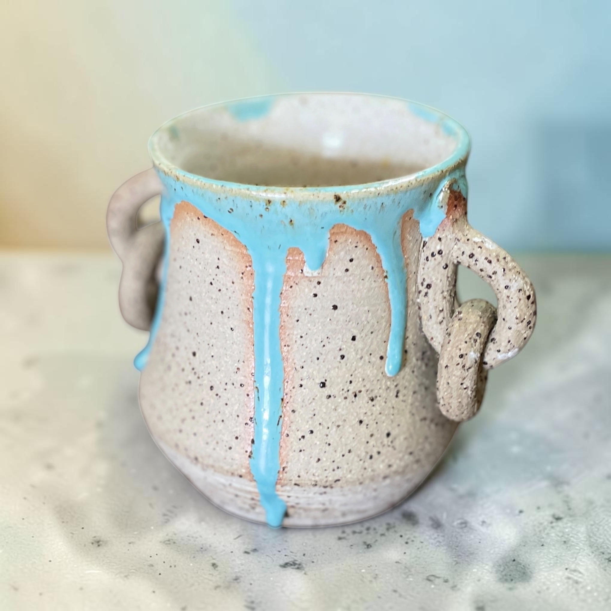 "RUSTIC CHAIN VASE" Hand Made Pottery by Deborah Dawkings - Image 5
