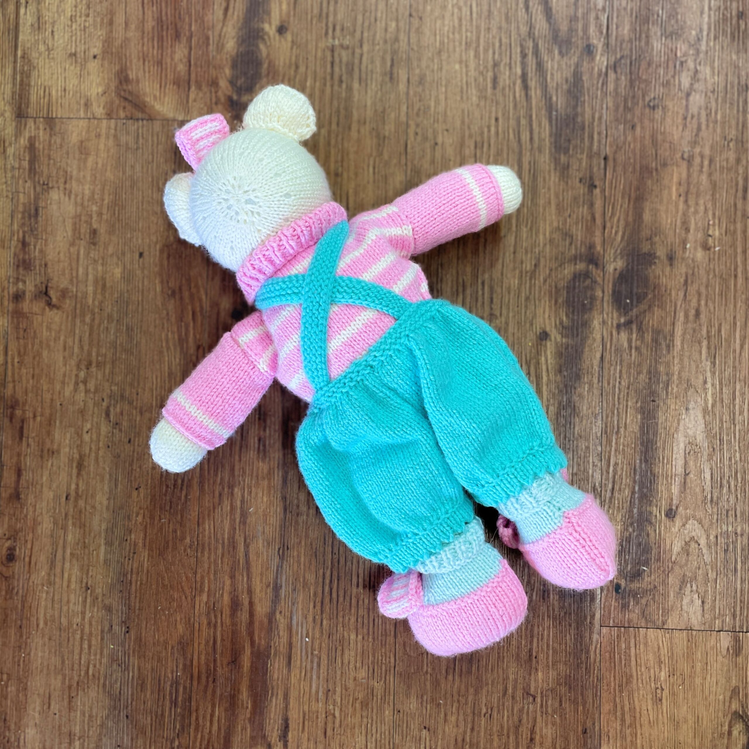 "POPPY GIRL BEAR" ~ Hand Knitted Soft Toy by Lee Stewart - Image 6