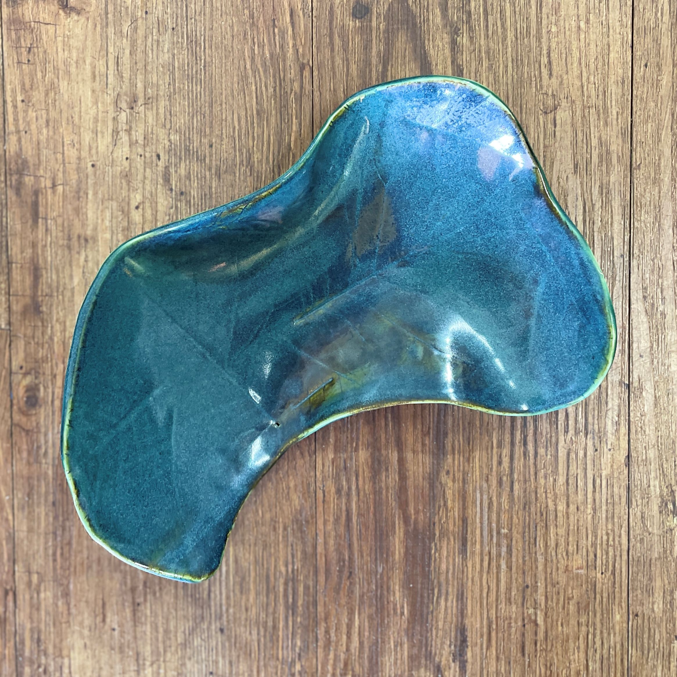 "LEAF PRINT CURVED BOWL" ~ Handmade Pottery by Jenny Shergold - Image 6