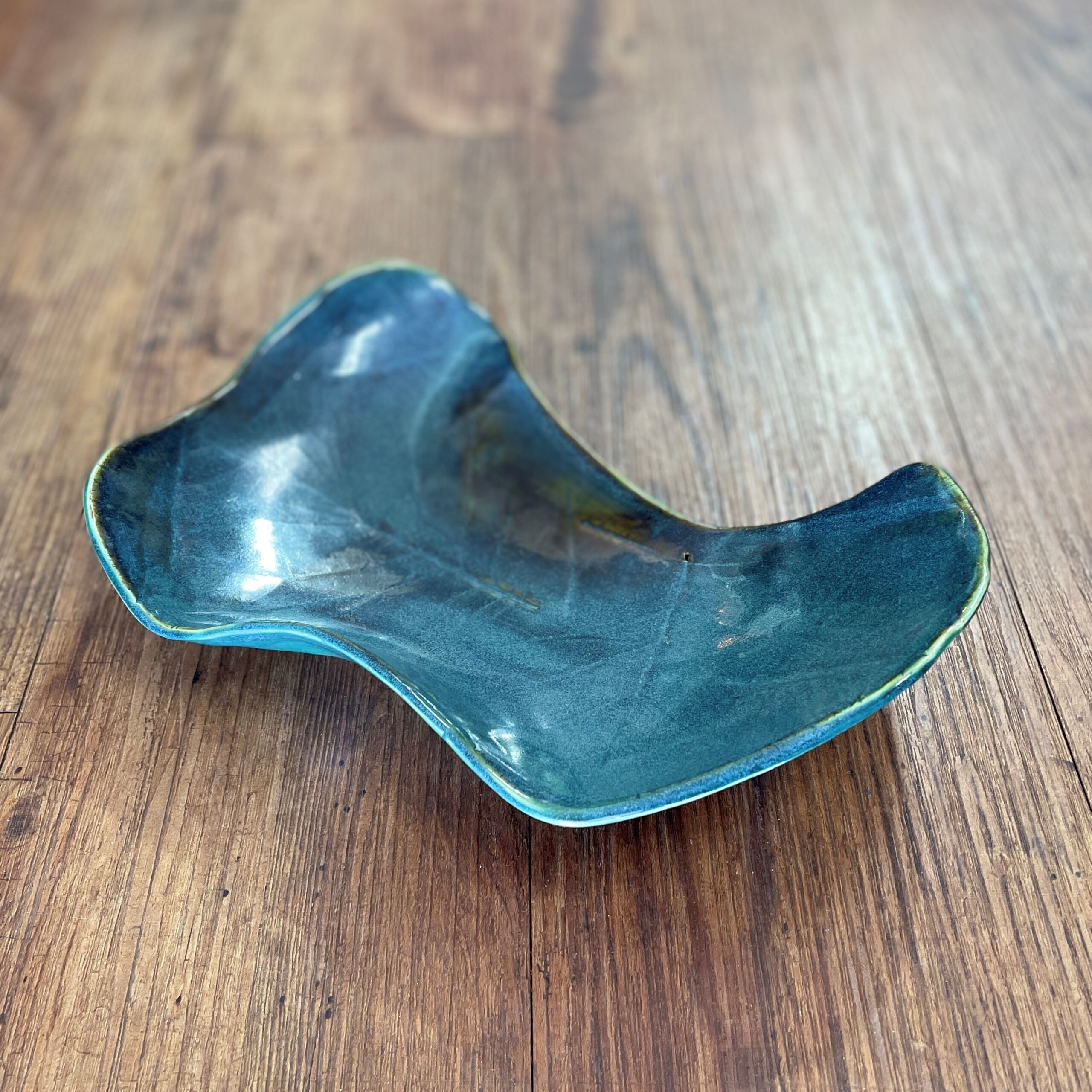 "LEAF PRINT CURVED BOWL" ~ Handmade Pottery by Jenny Shergold - Image 7
