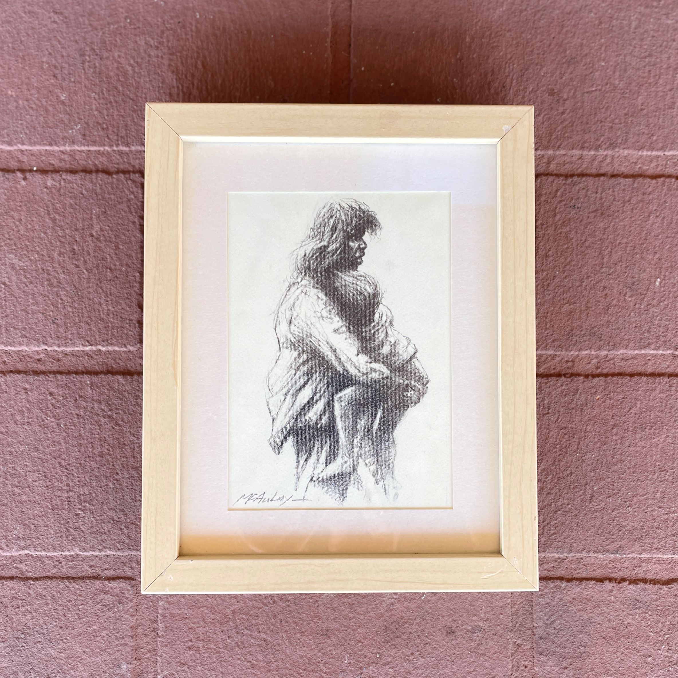 "MOTHER AND CHILD" - Original Charcoal by Tom McAulay - Image 2