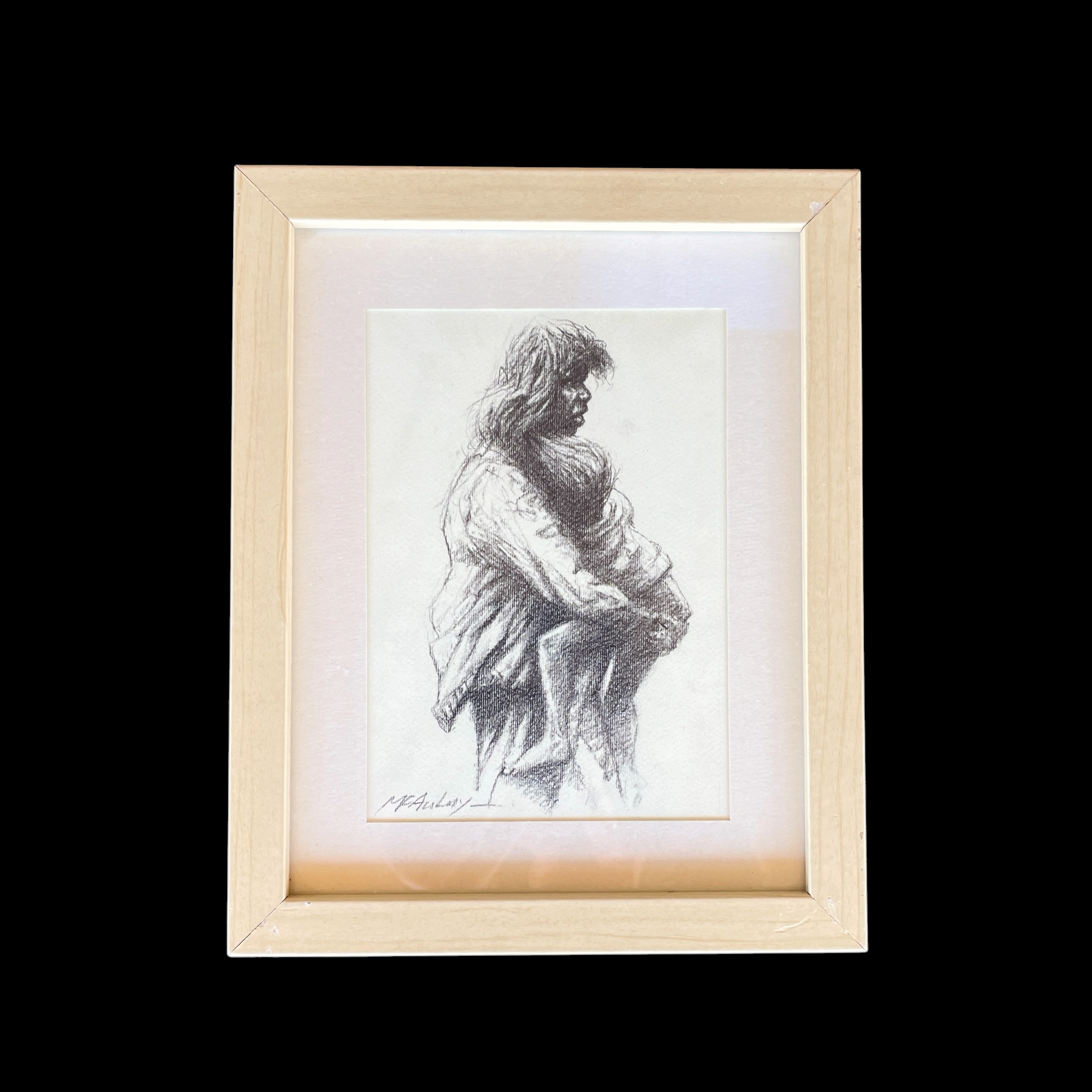 "MOTHER AND CHILD" - Original Charcoal by Tom McAulay