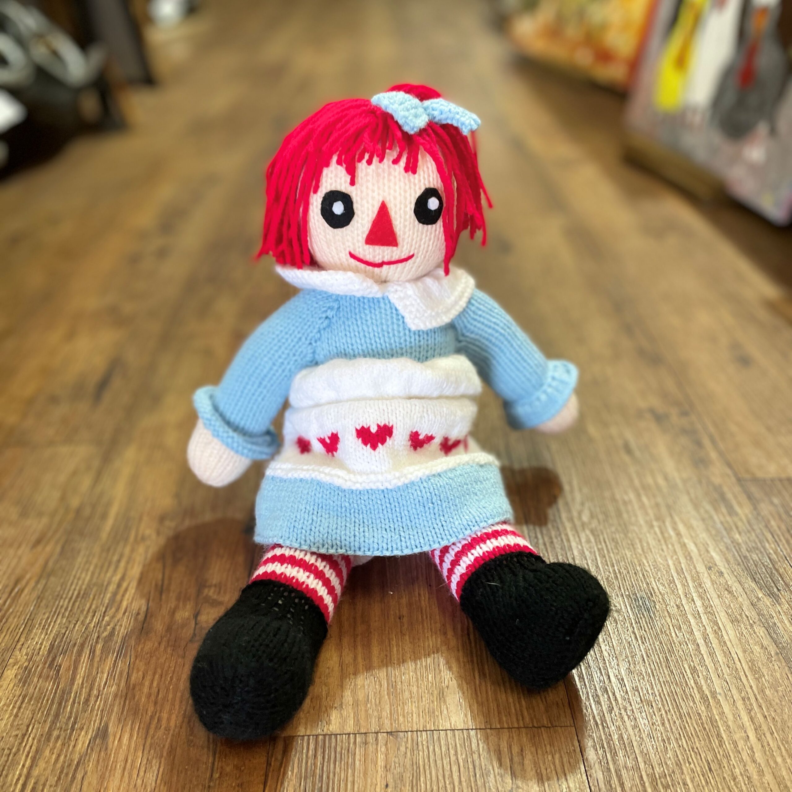 "RAGGEDY ANNE" ~ Hand Knitted Soft Toy by Lee Stewart - Image 2