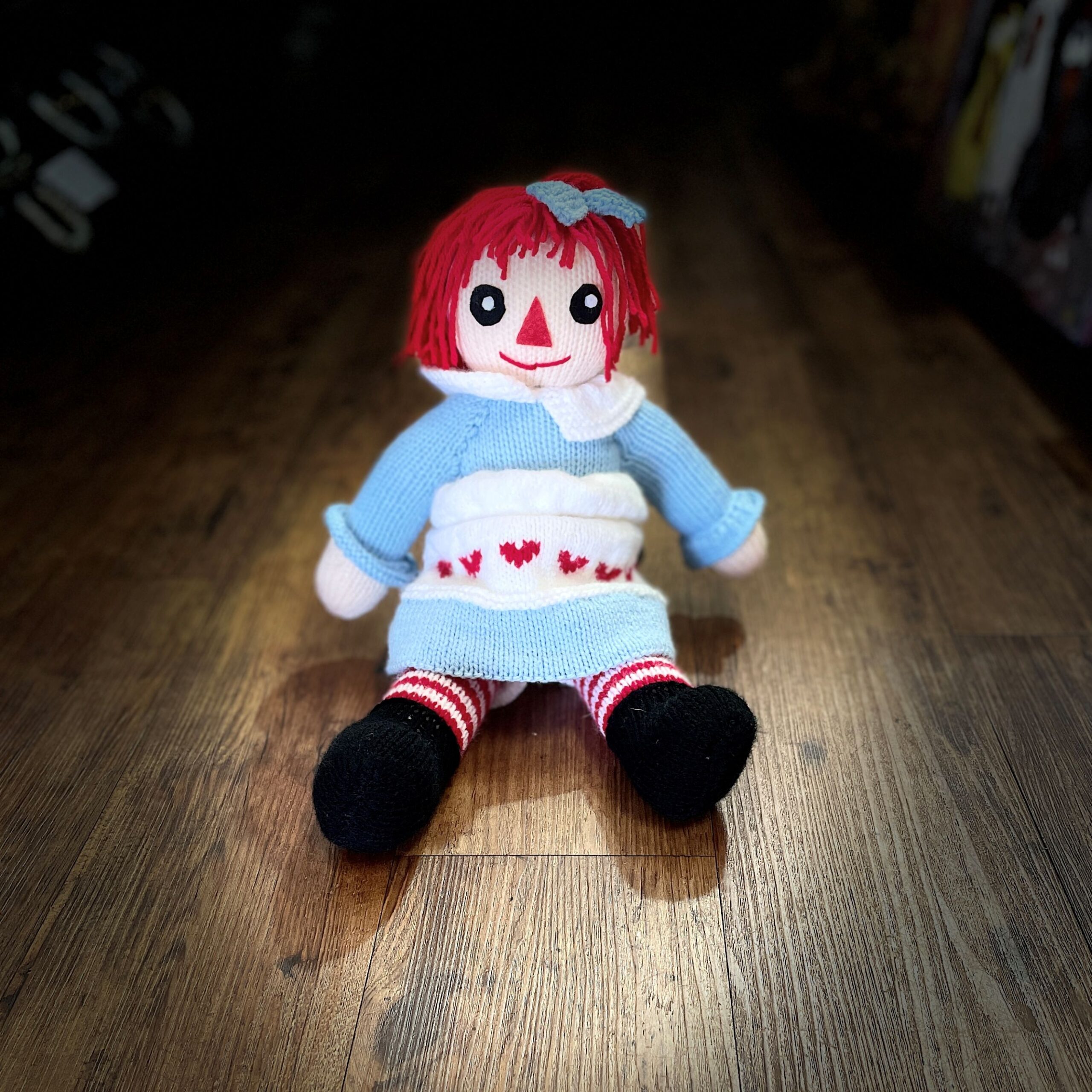 "RAGGEDY ANNE" ~ Hand Knitted Soft Toy by Lee Stewart - Image 3