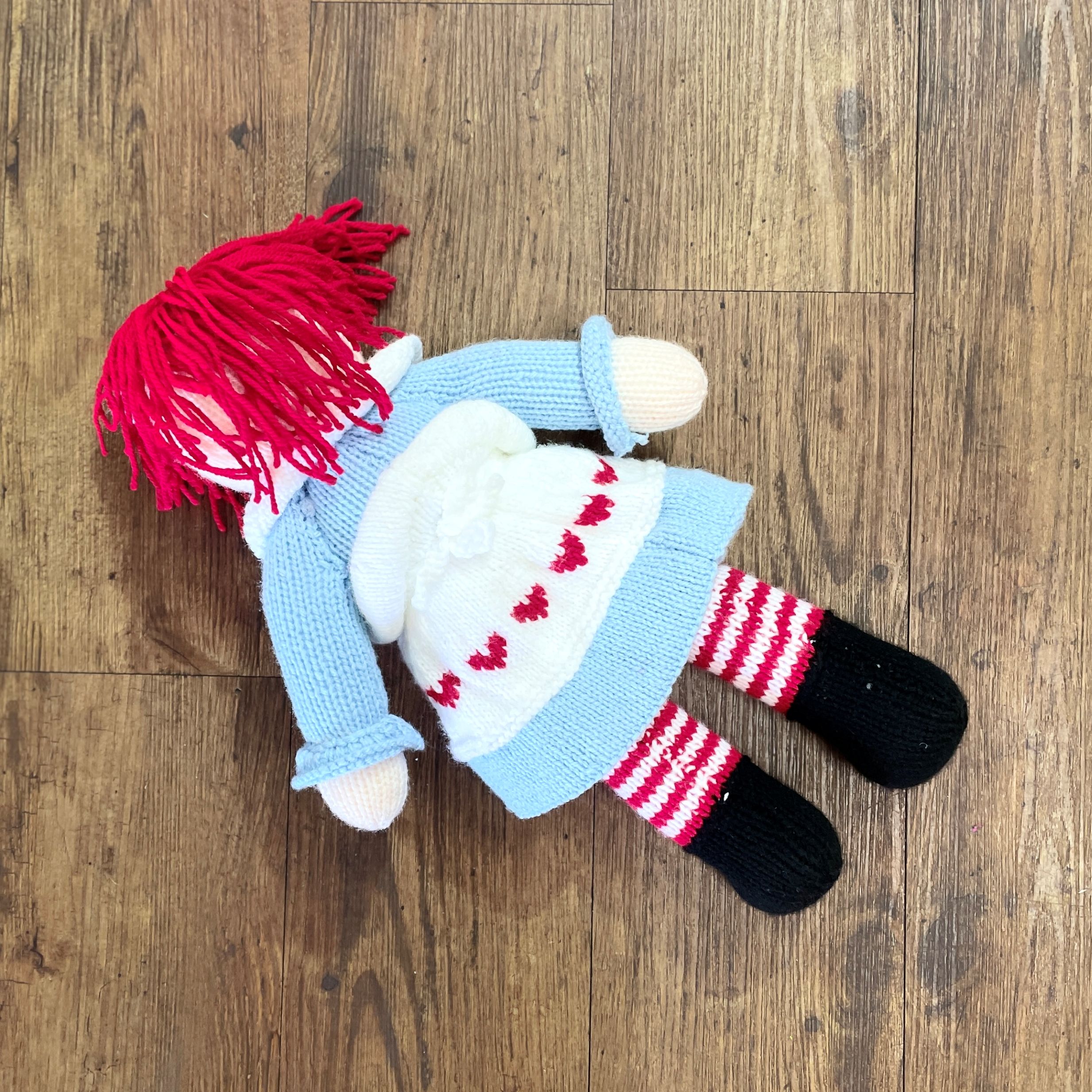 "RAGGEDY ANNE" ~ Hand Knitted Soft Toy by Lee Stewart - Image 5
