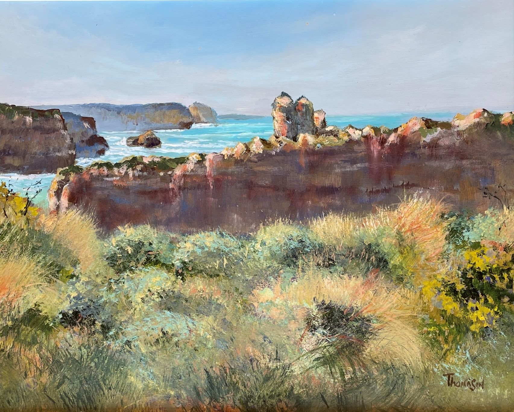 "GREAT OCEAN ROAD 2" ~ Original Acrylic Painting by Tom Mason - Image 3