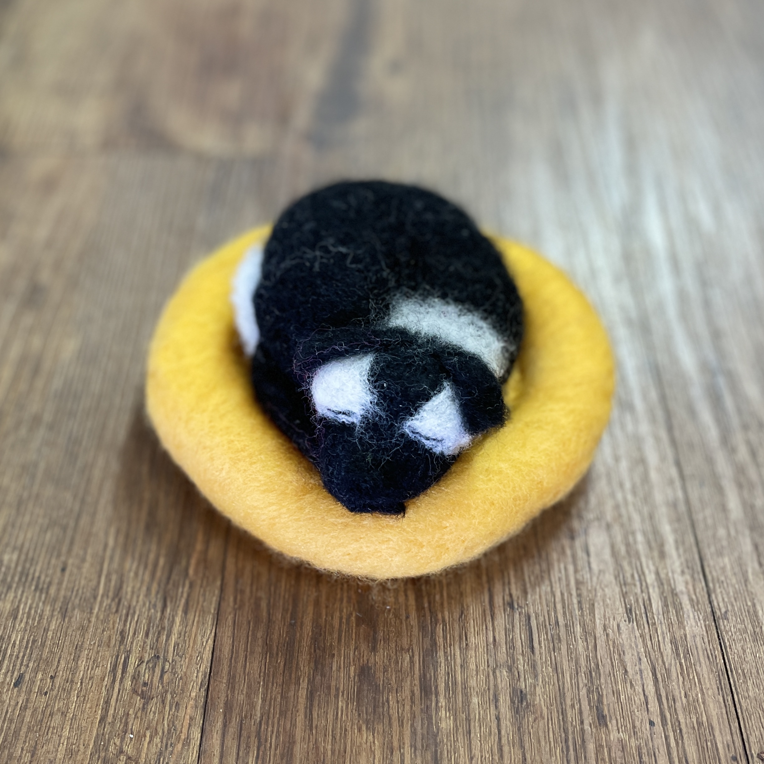"SLEEPING PUPPY #23" ~ Needle Felted by Jan Woodhouse