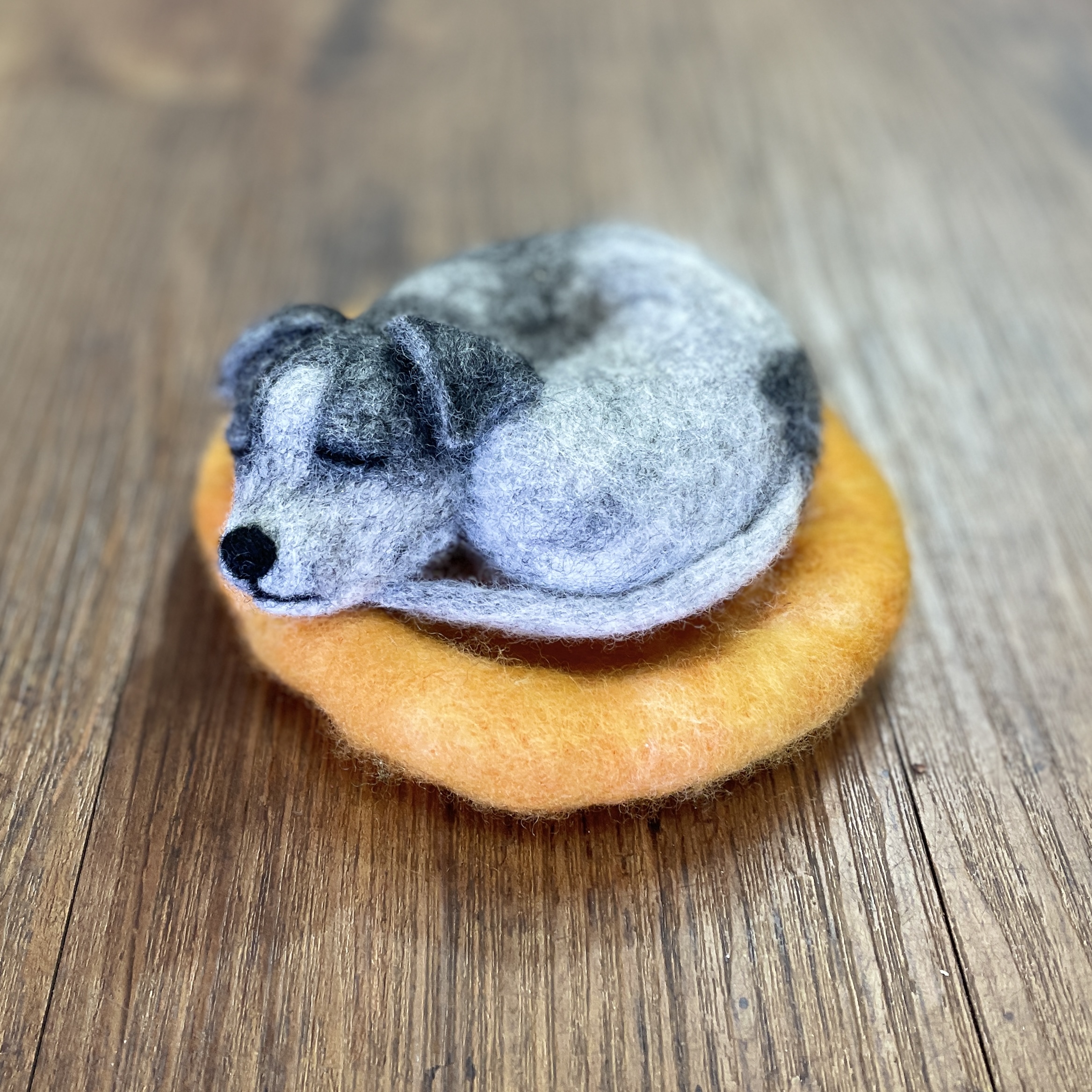"SLEEPING PUPPY #24" ~ Needle Felted by Jan Woodhouse - Image 4