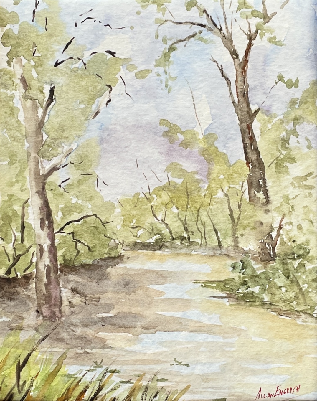 "CHARLEYS CREEK CHINCHILLA" ~ Original Watercolour Painting by Allan English - Image 3