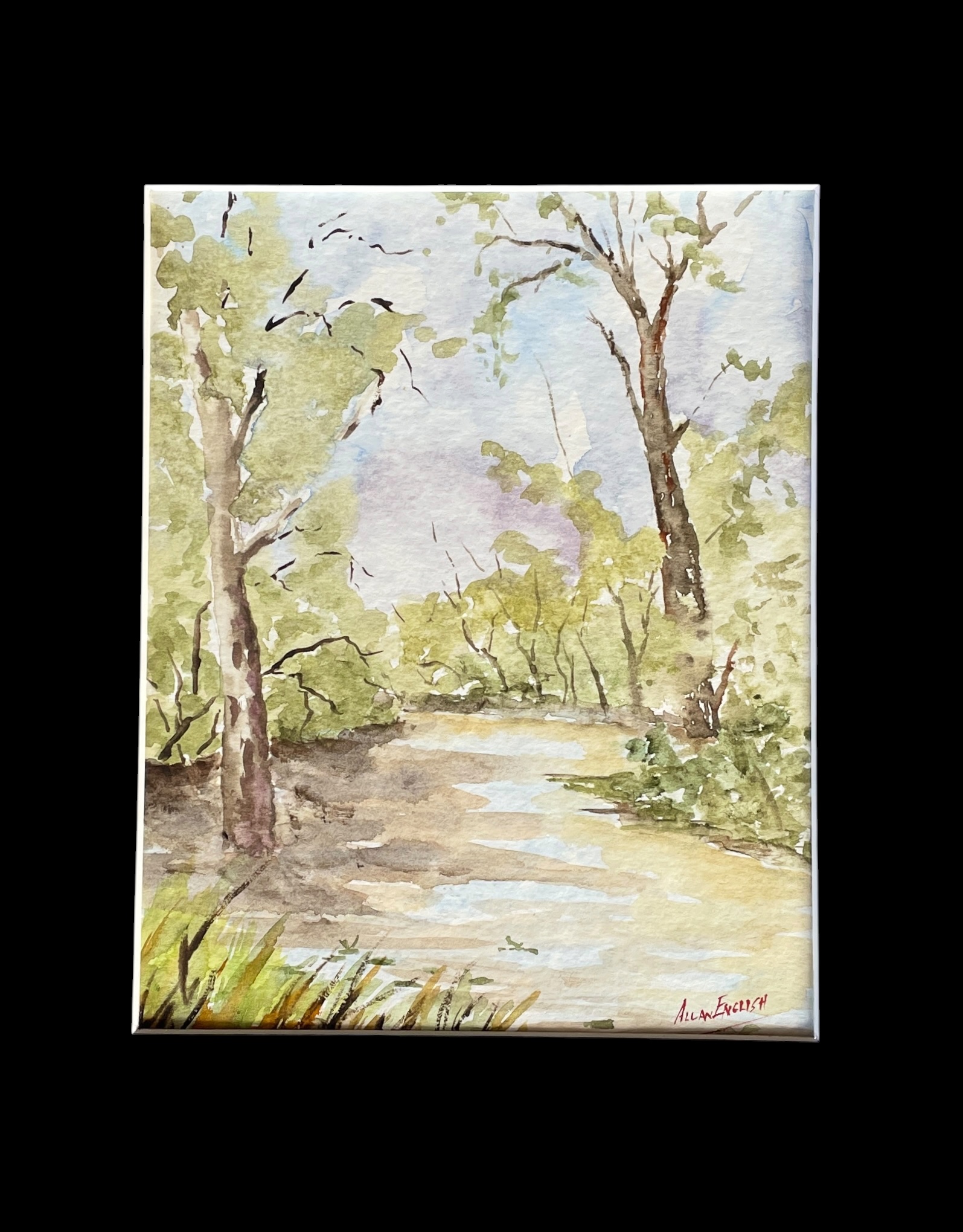 "CHARLEYS CREEK CHINCHILLA" ~ Original Watercolour Painting by Allan English