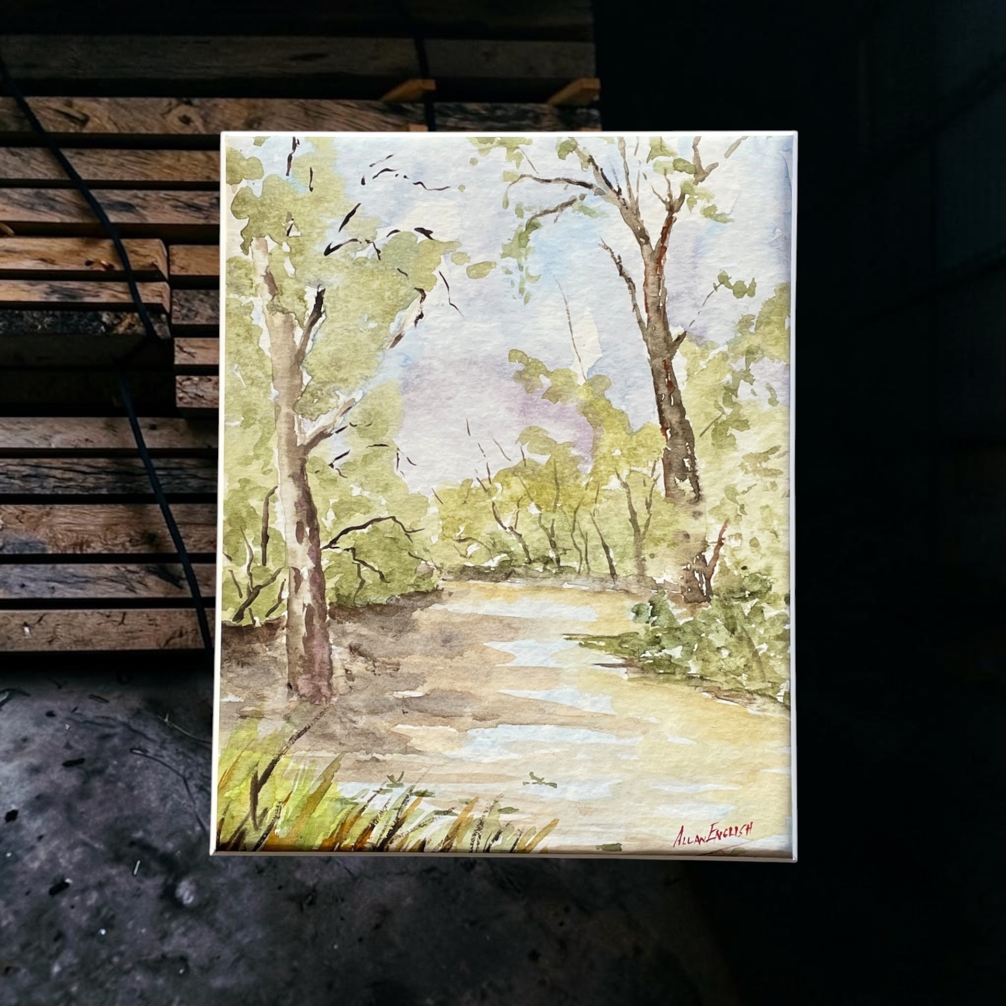 "CHARLEYS CREEK CHINCHILLA" ~ Original Watercolour Painting by Allan English - Image 5
