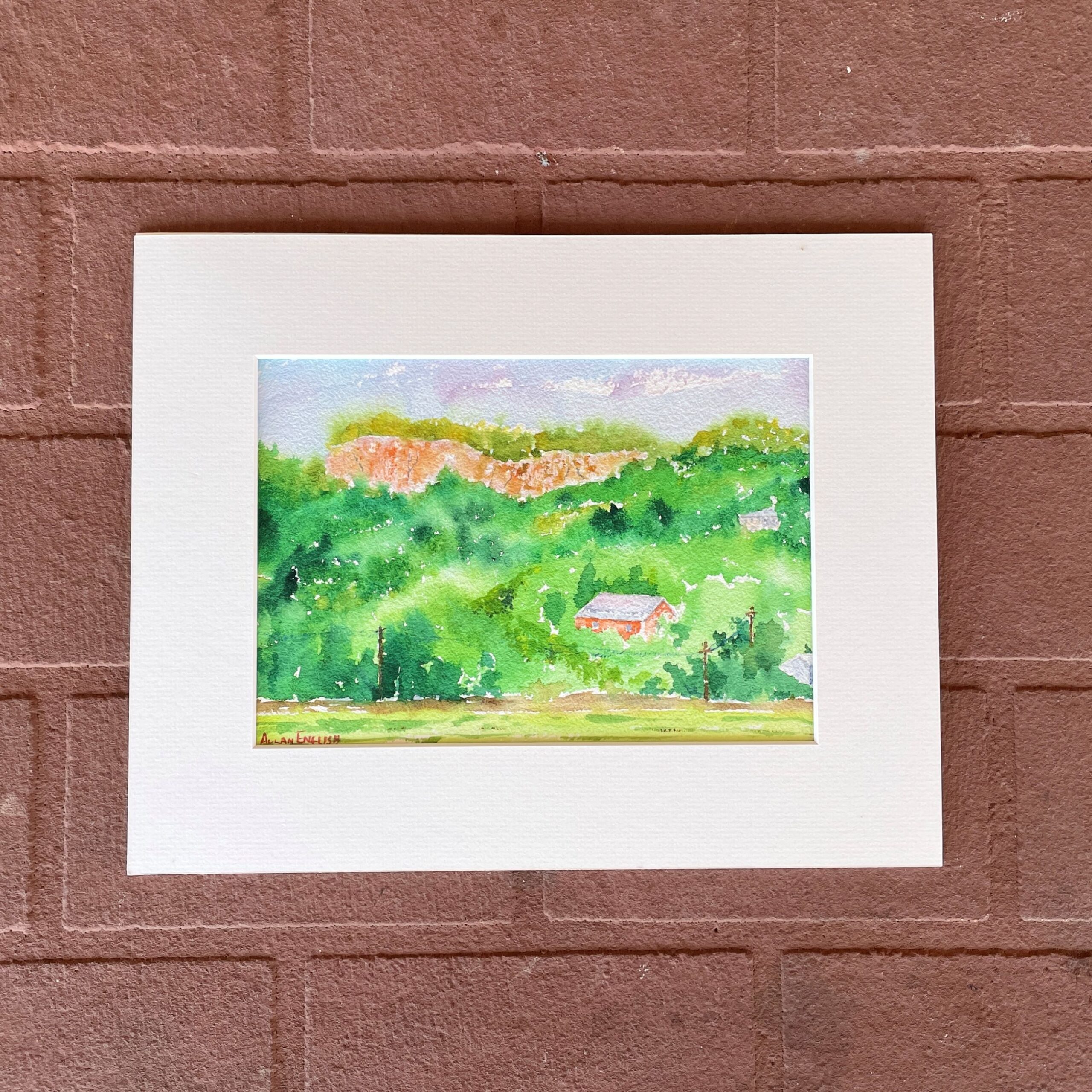 "KALBAR CLIFFS" ~ Original Watercolour Painting by Allan English - Image 4