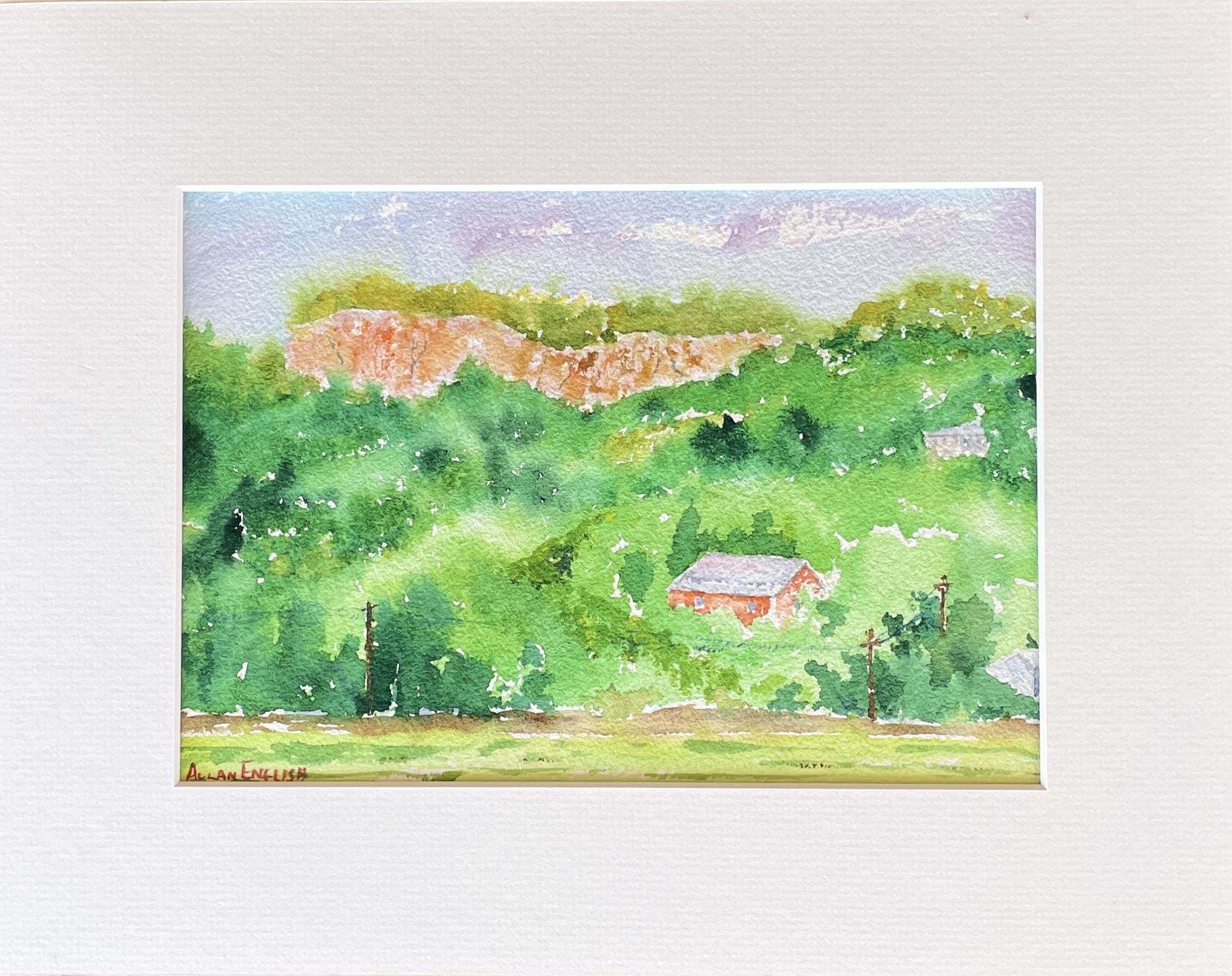 "KALBAR CLIFFS" ~ Original Watercolour Painting by Allan English - Image 5