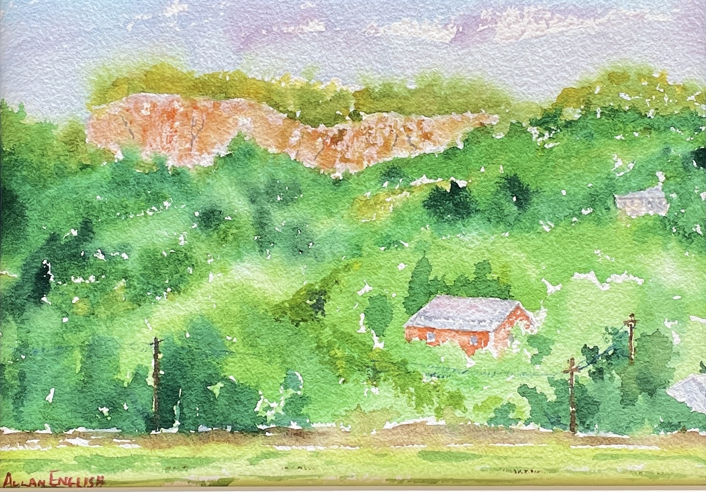 "KALBAR CLIFFS" ~ Original Watercolour Painting by Allan English - Image 3