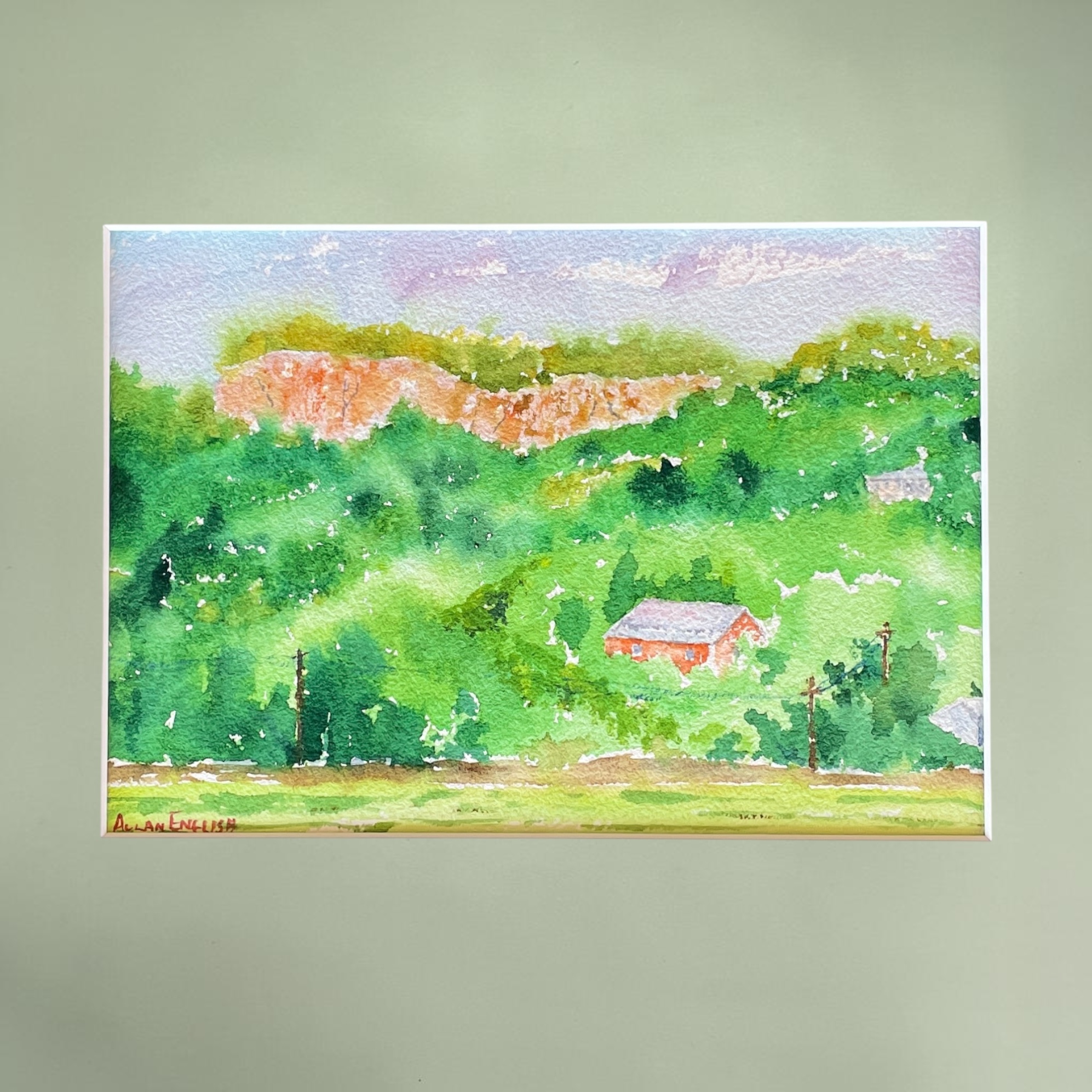 "KALBAR CLIFFS" ~ Original Watercolour Painting by Allan English - Image 6