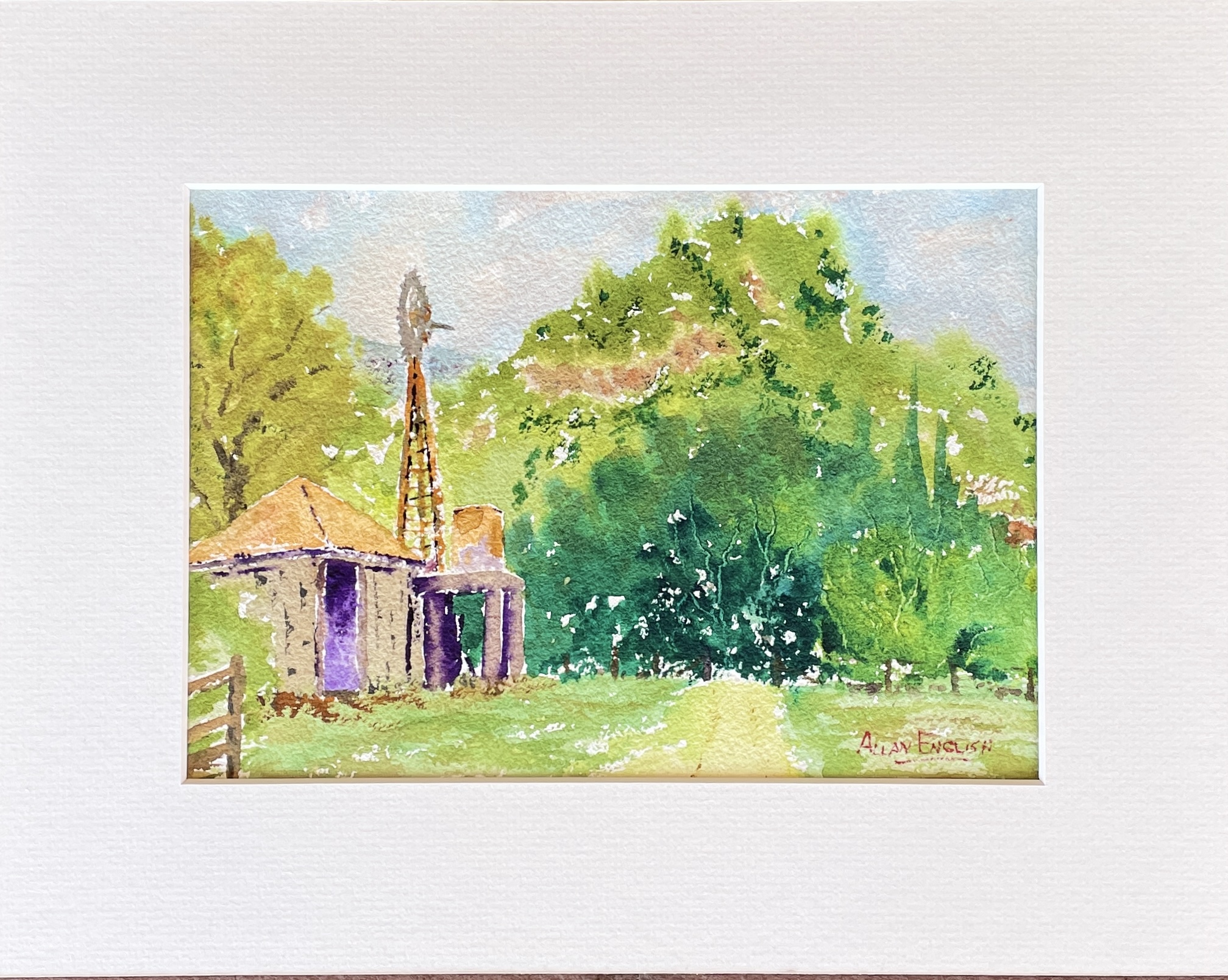 "SCENIC RIM FARM" ~ Original Watercolour Painting by Allan English - Image 5