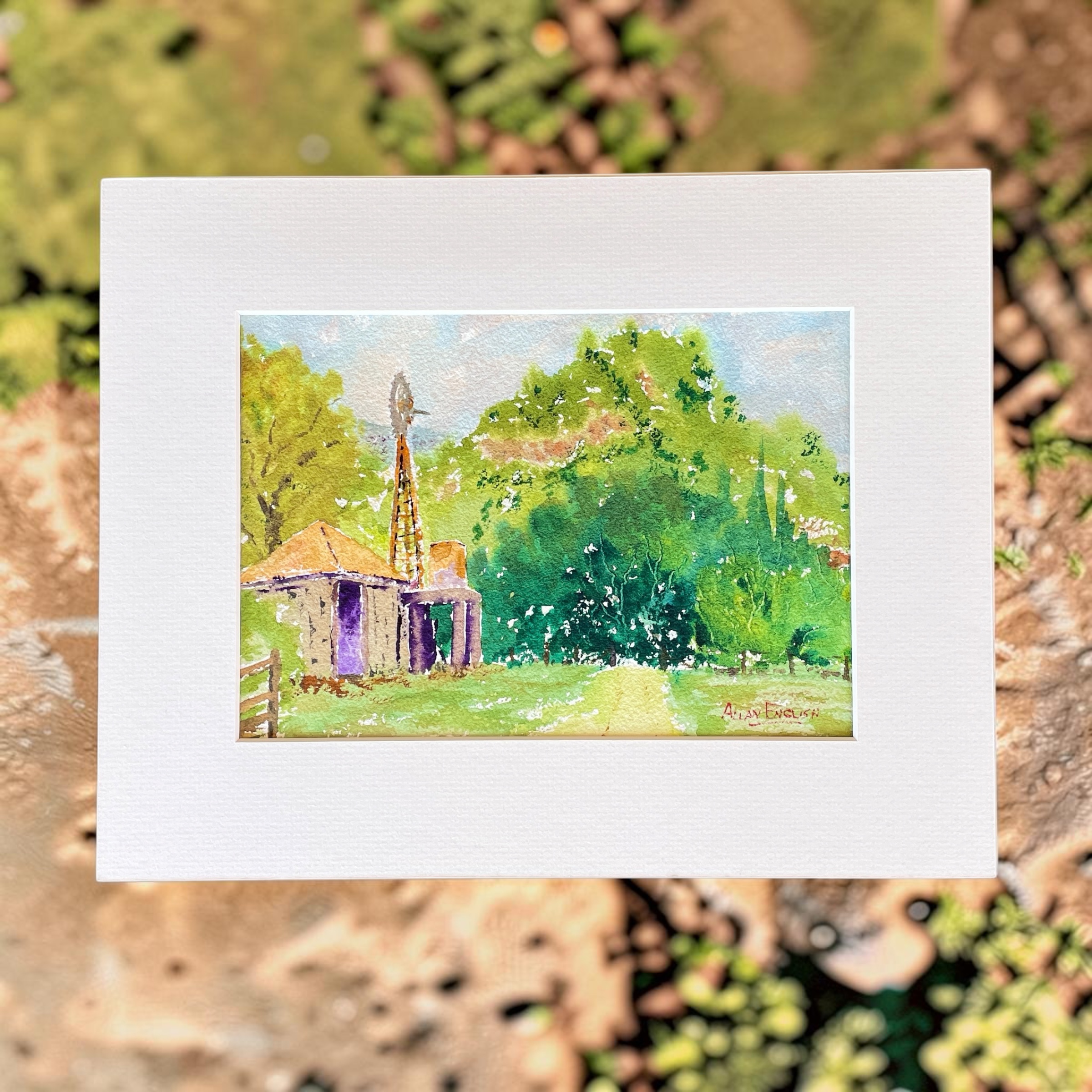 "SCENIC RIM FARM" ~ Original Watercolour Painting by Allan English - Image 6