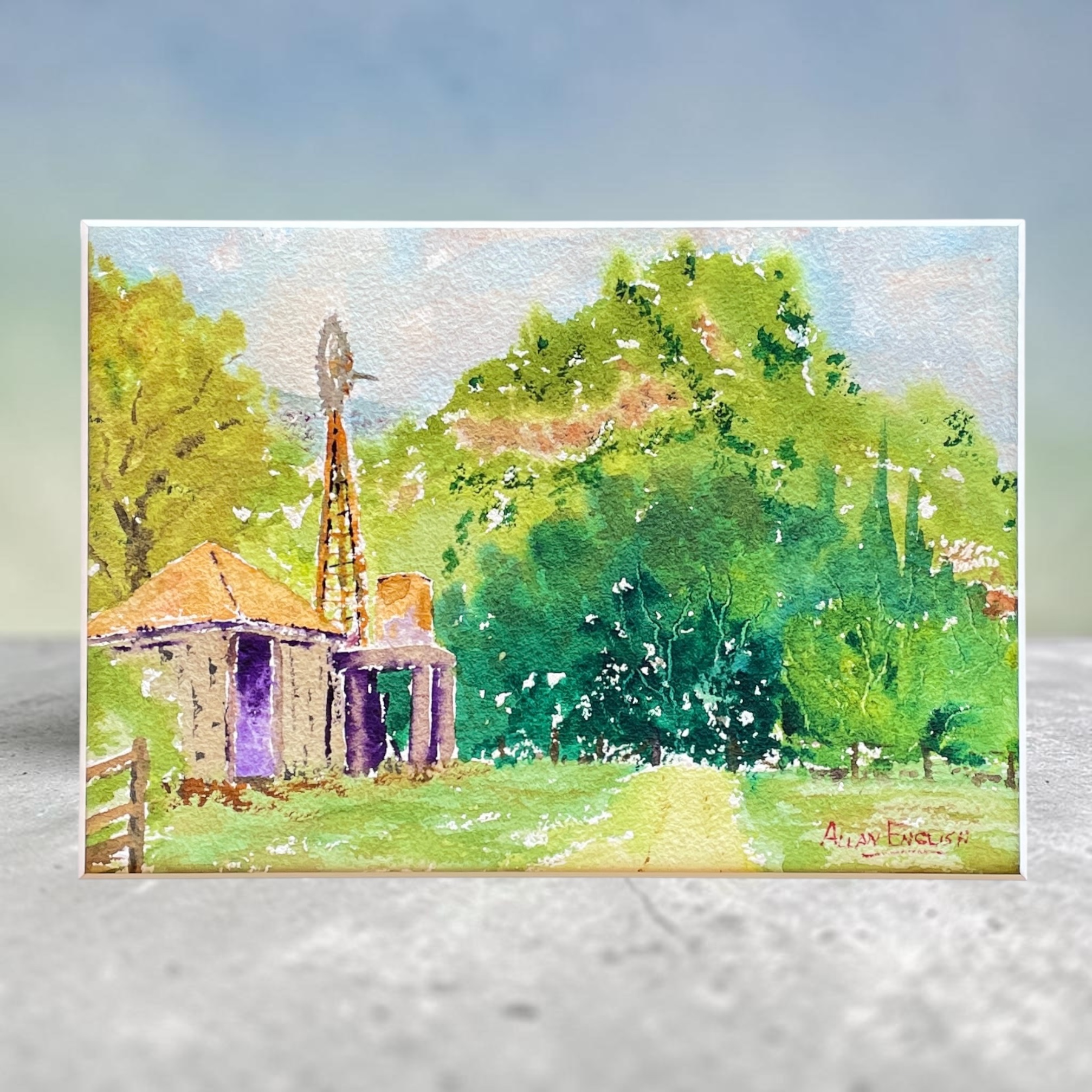 "SCENIC RIM FARM" ~ Original Watercolour Painting by Allan English - Image 2