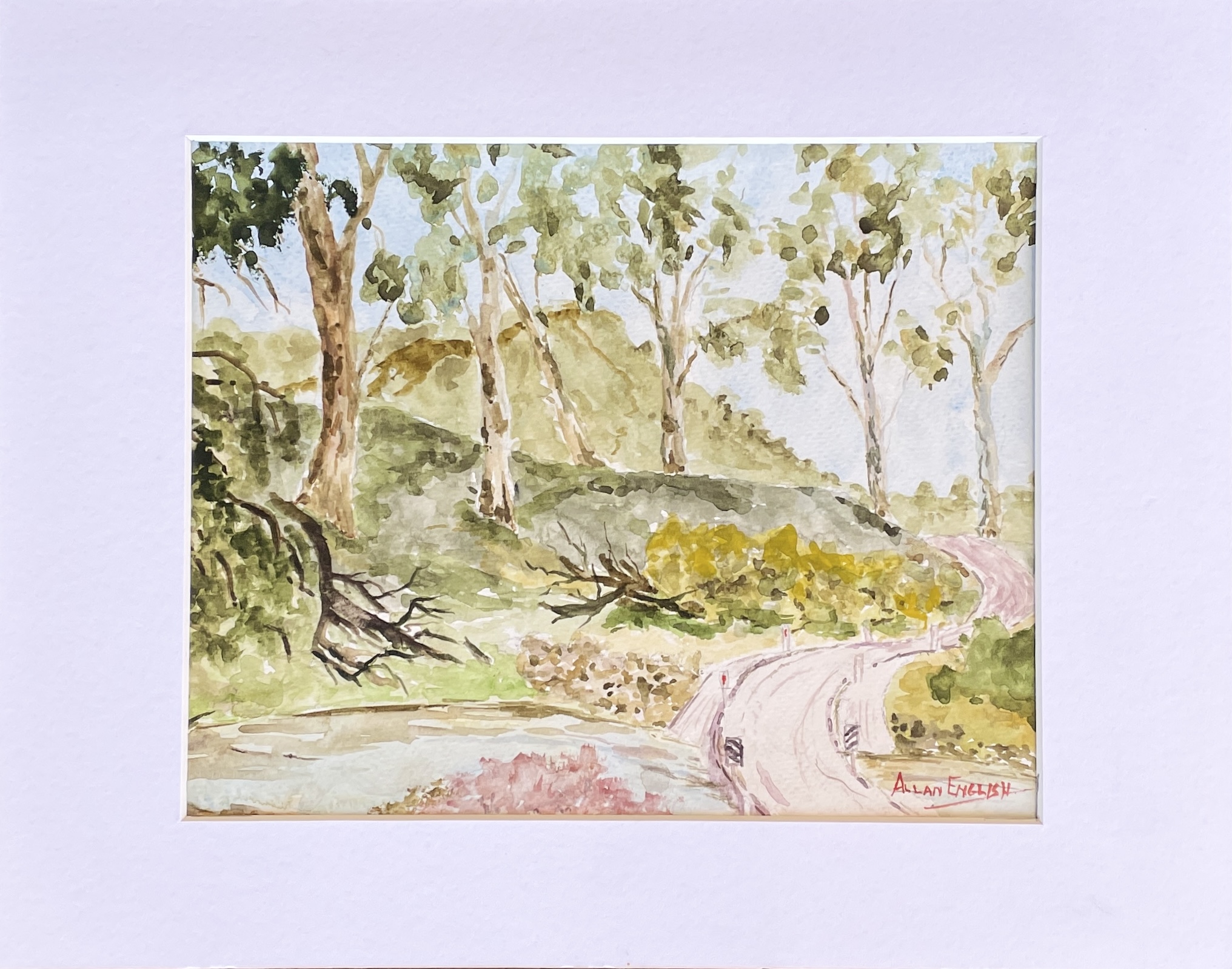 "MT KILCOY CROSSING" ~ Original Watercolour Painting by Allan English - Image 6