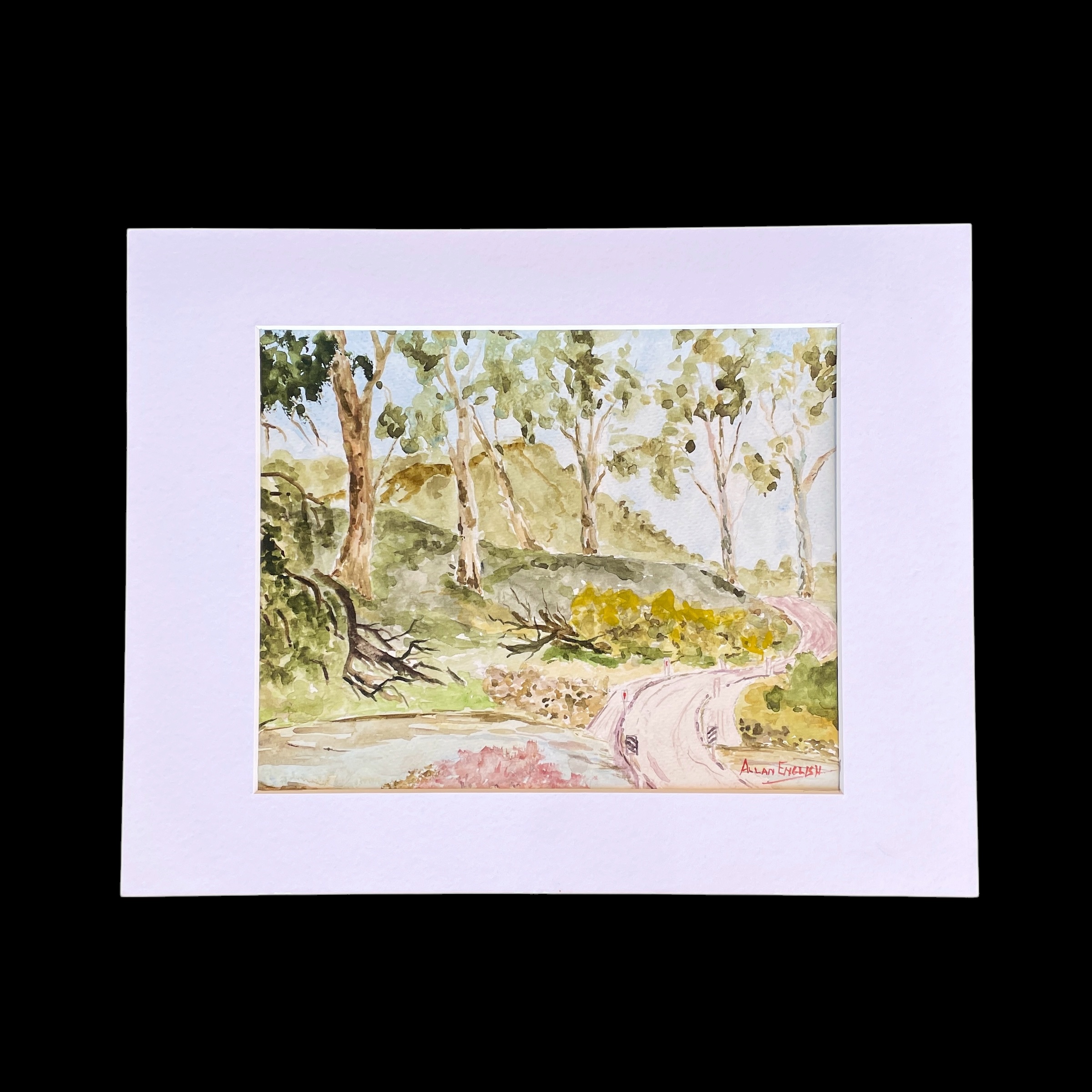 "MT KILCOY CROSSING" ~ Original Watercolour Painting by Allan English