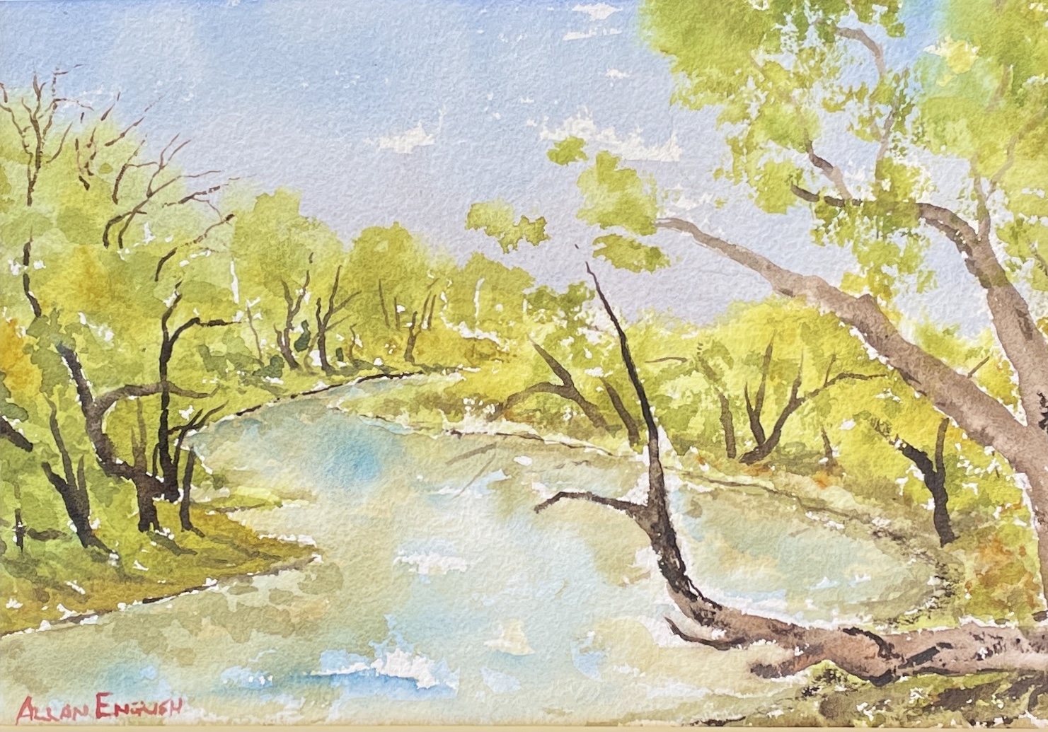 "OUTBACK FLOW" ~ Original Watercolour Painting by Allan English - Image 4