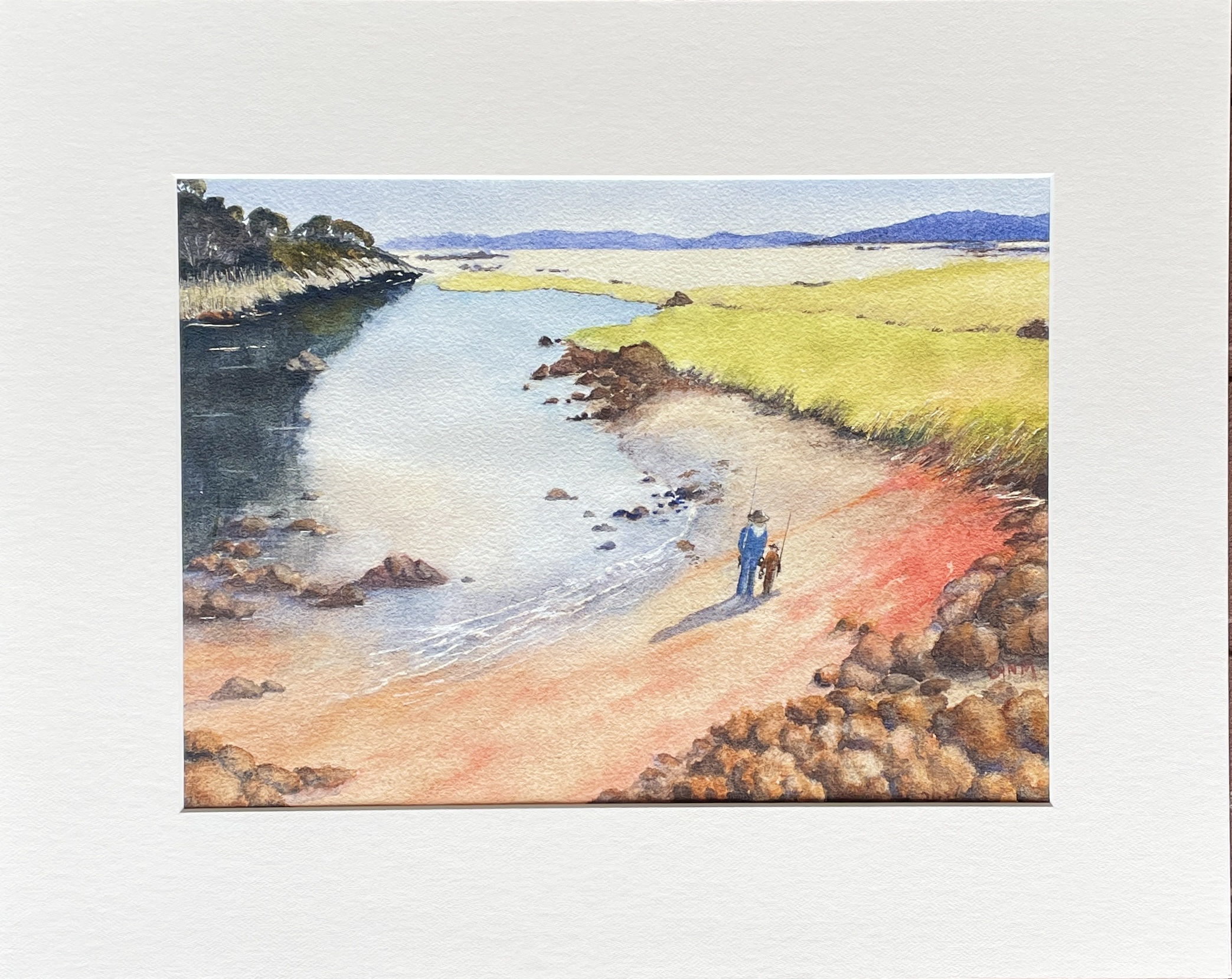 "FISHING AT LORNE" ~ Original Watercolour Painting by Lyn Mason - Image 2