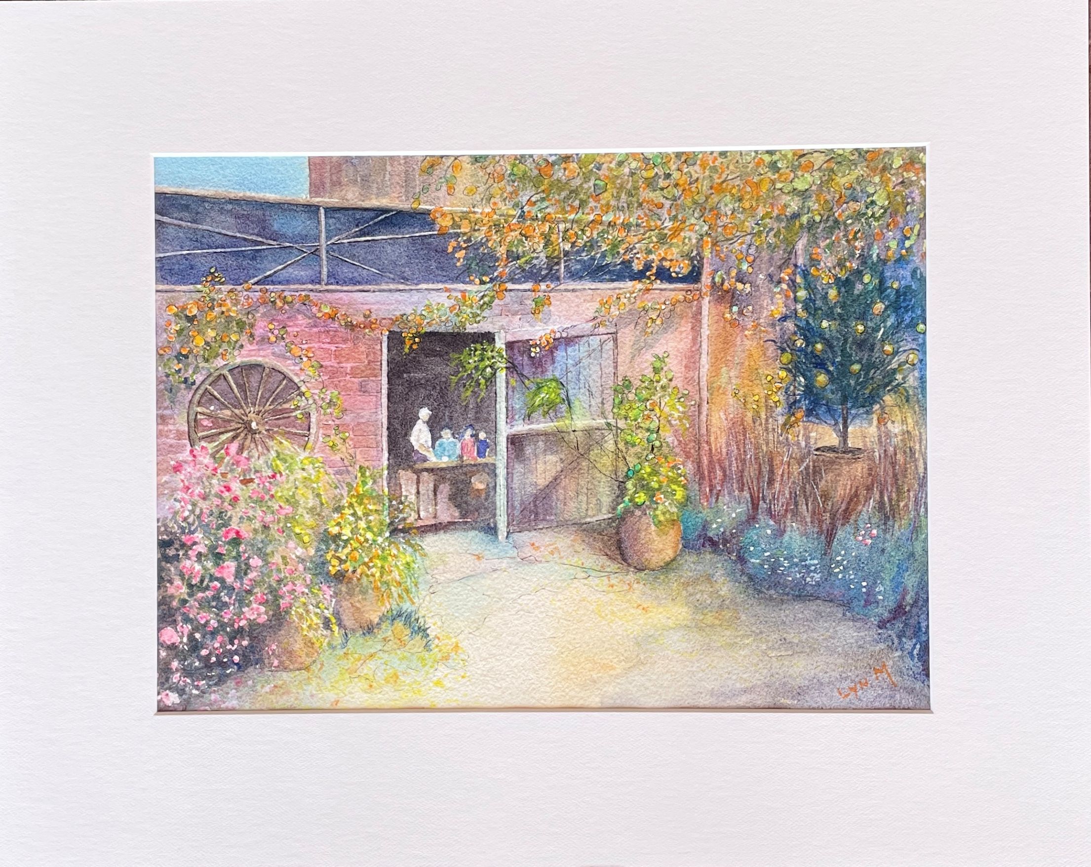 "AUTUMN CAFE" ~ Original Watercolour Painting by Lyn Mason - Image 5