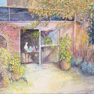 "AUTUMN CAFE" ~ Original Watercolour Painting by Lyn Mason