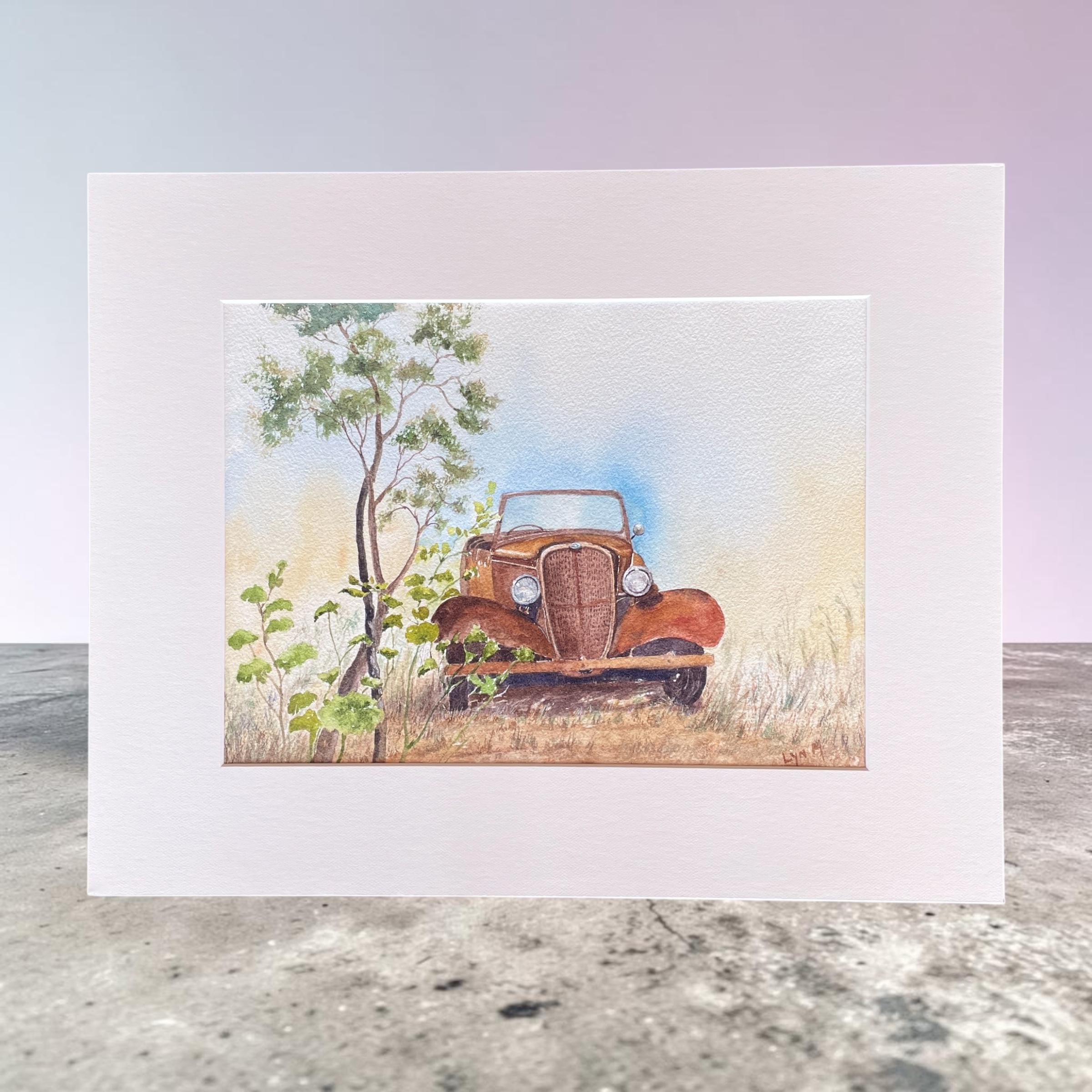 "OLD CHEVY" ~ Original Watercolour Painting by Lyn Mason - Image 6