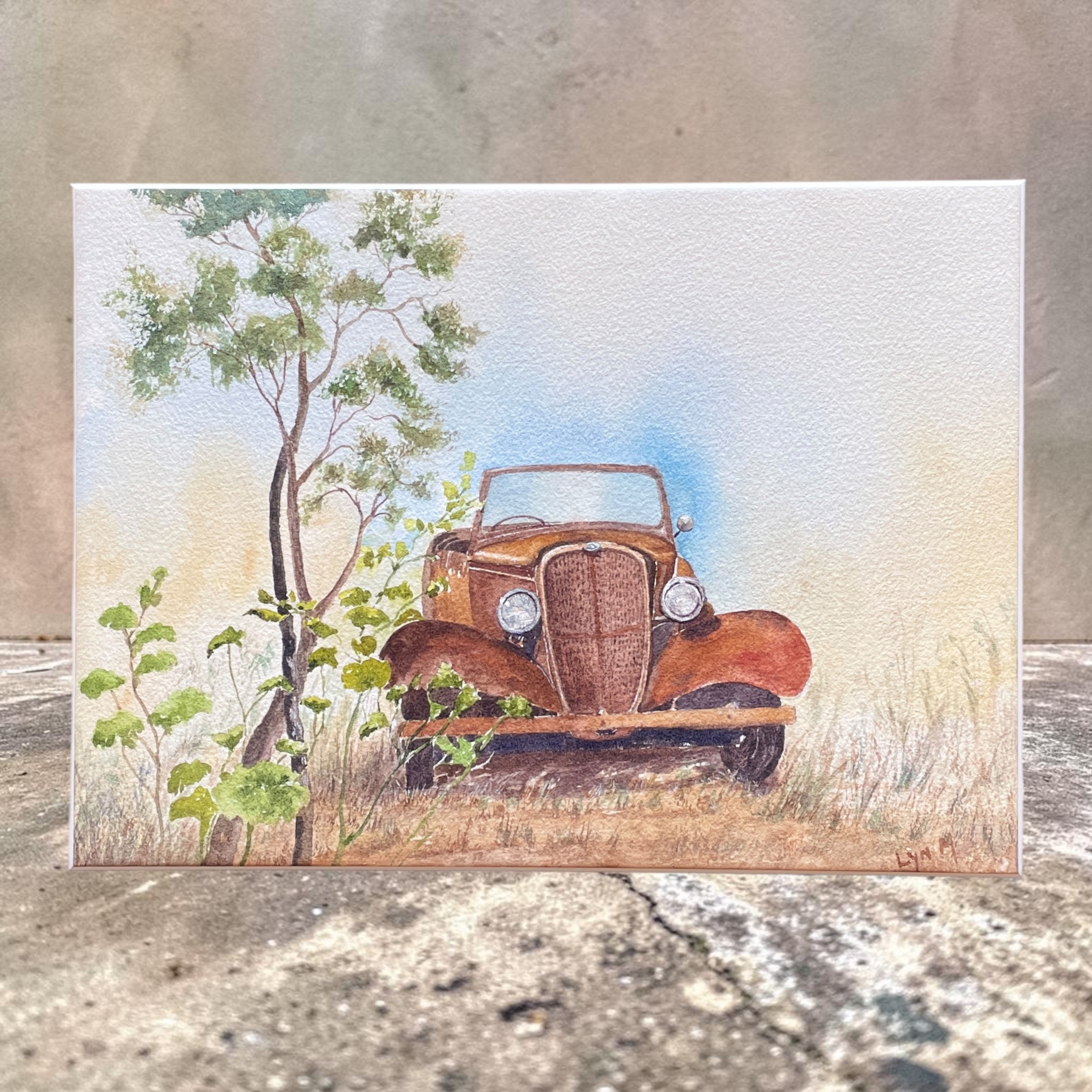 "OLD CHEVY" ~ Original Watercolour Painting by Lyn Mason - Image 3
