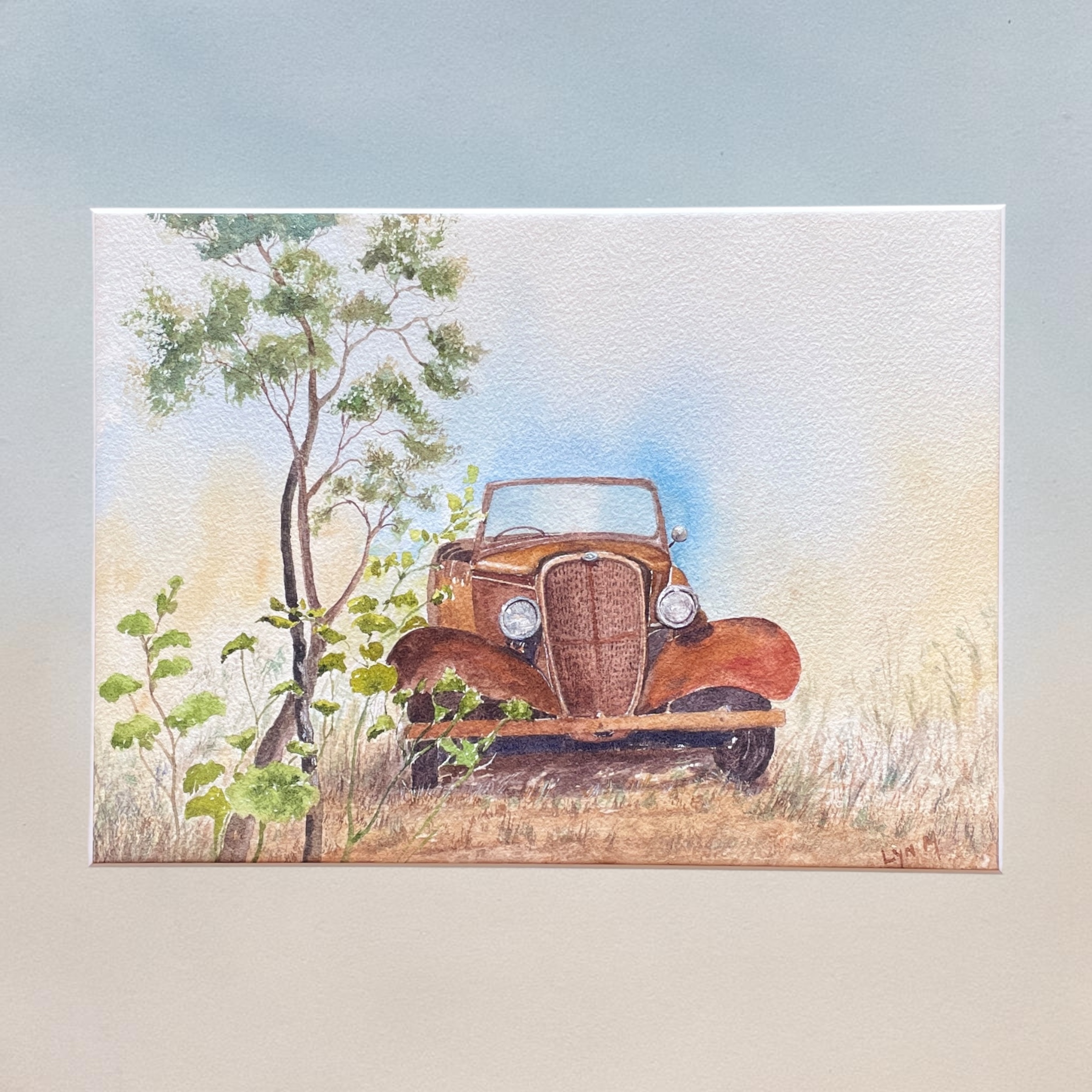 "OLD CHEVY" ~ Original Watercolour Painting by Lyn Mason - Image 2