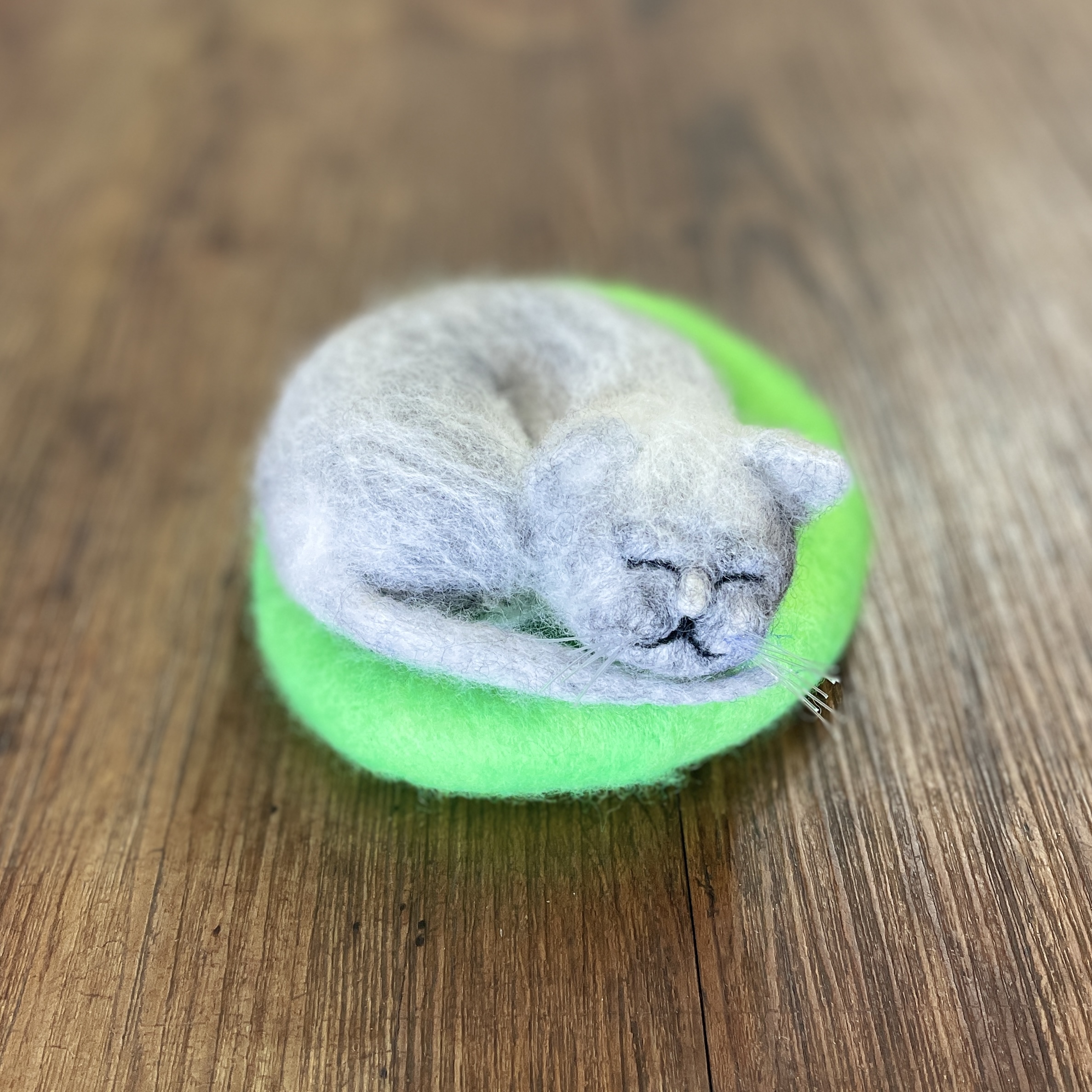 "SLEEPING KITTEN #34" ~ Needle Felted by Jan Woodhouse - Image 3