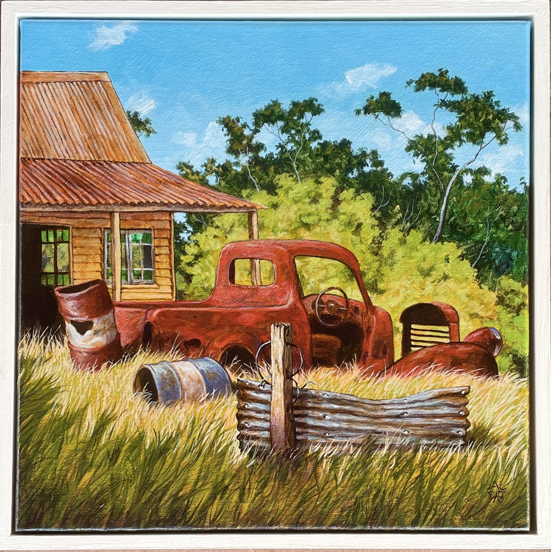 "OL' RUSTY" ~ Original Acrylic Painting by Cary McAulay - Image 5