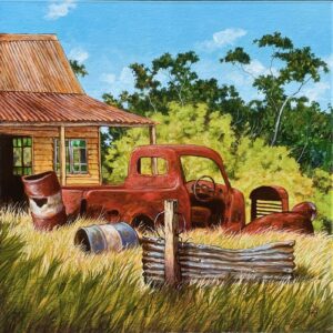 "OL' RUSTY" ~ Original Acrylic Painting by Cary McAulay