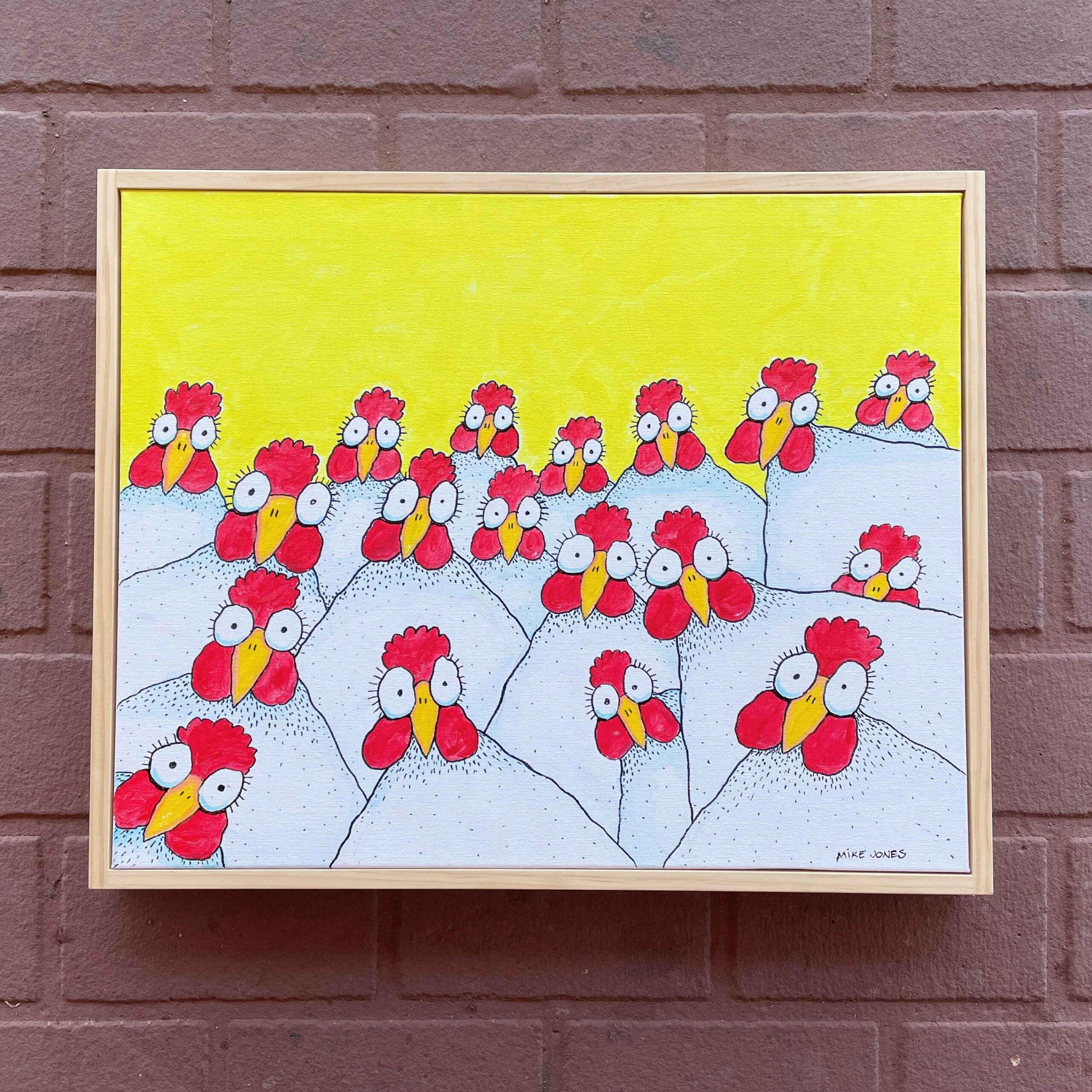 "CURIOUS CHOOKS"~ Original Ink and Acrylic Painting by Mike Jones - Image 5