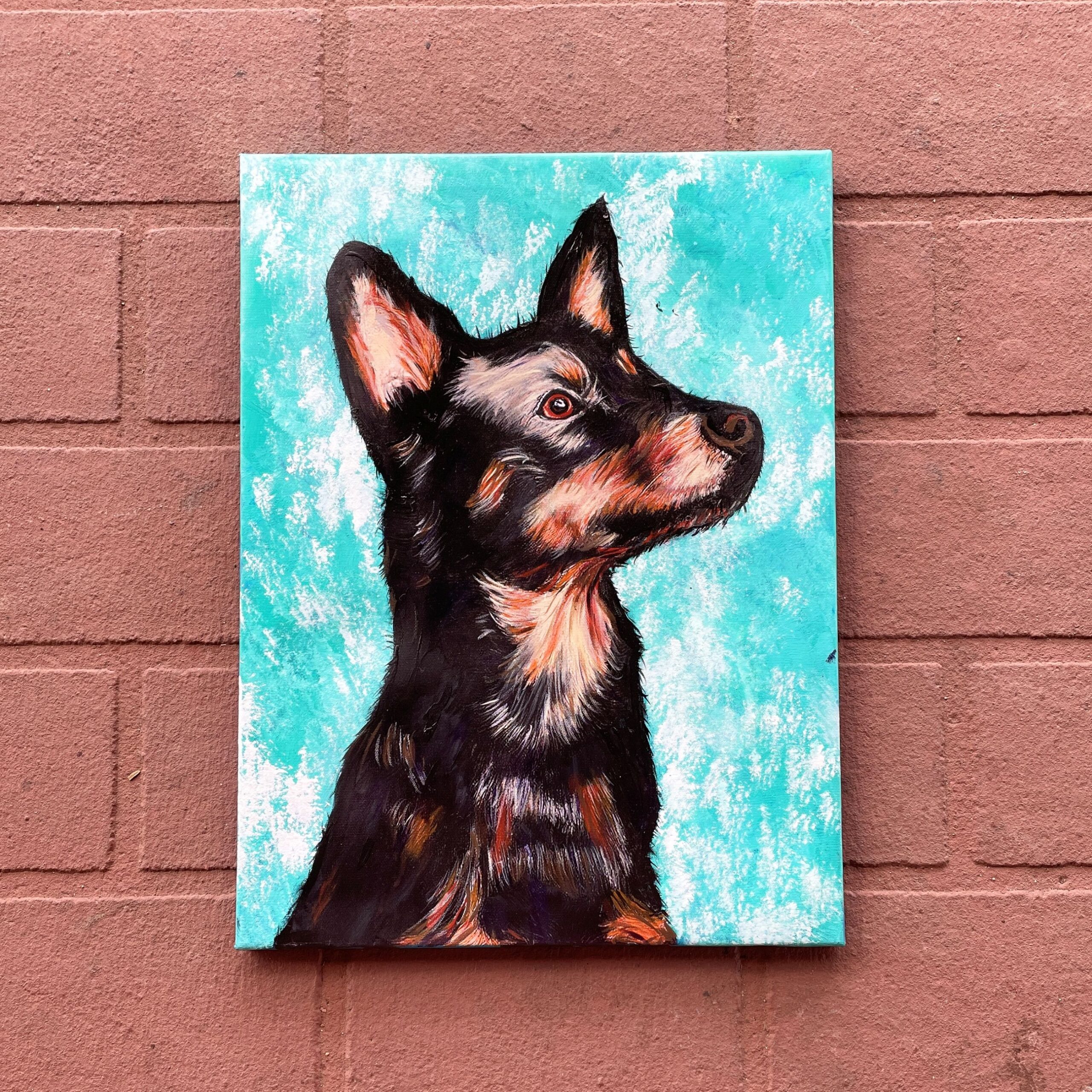 "THE AUSSIE KELPIE" ~ Original Acrylic Painting by Julie Burton-Jones - Image 4